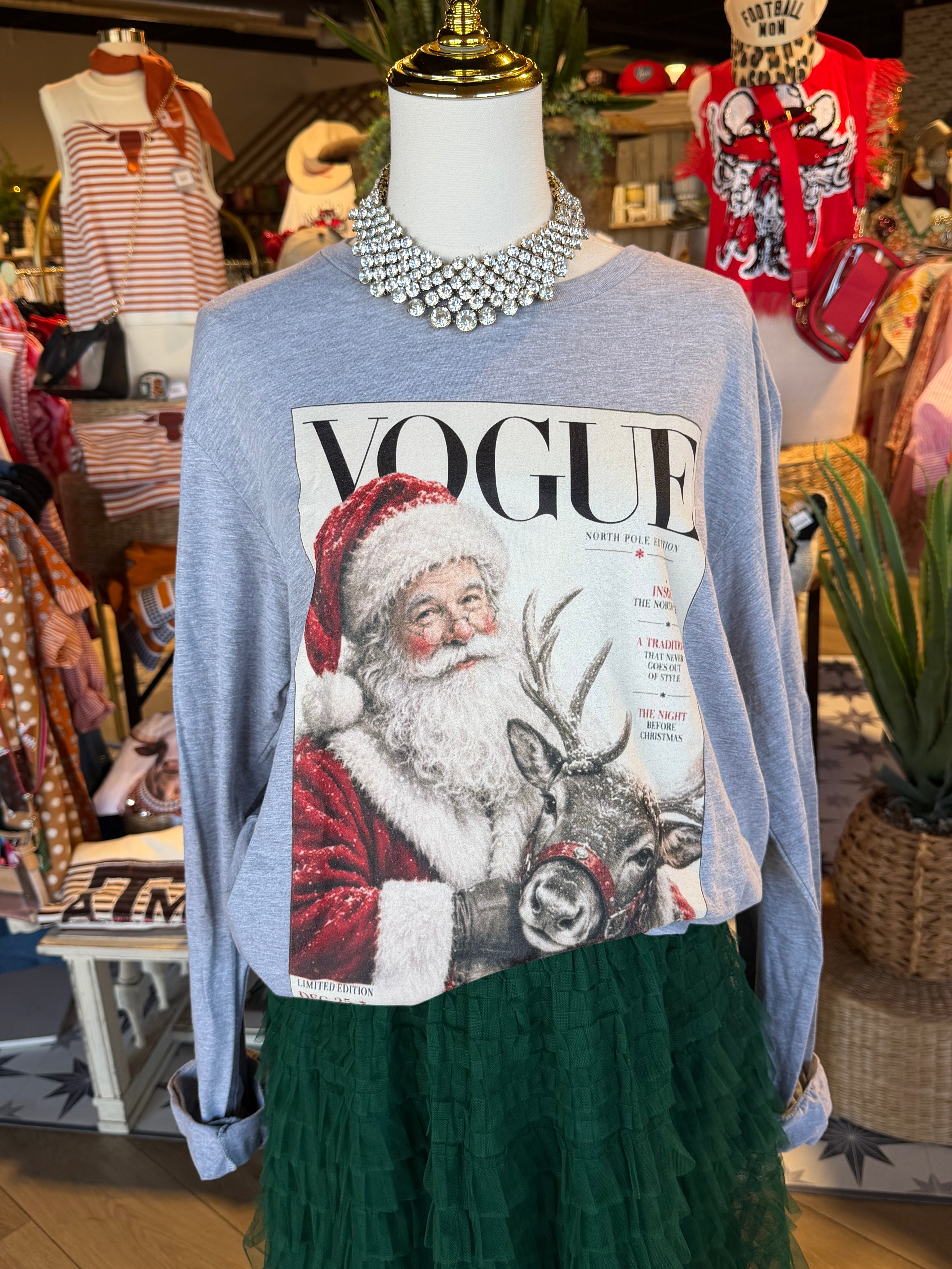 Vogue Santa & Reindeer Tee