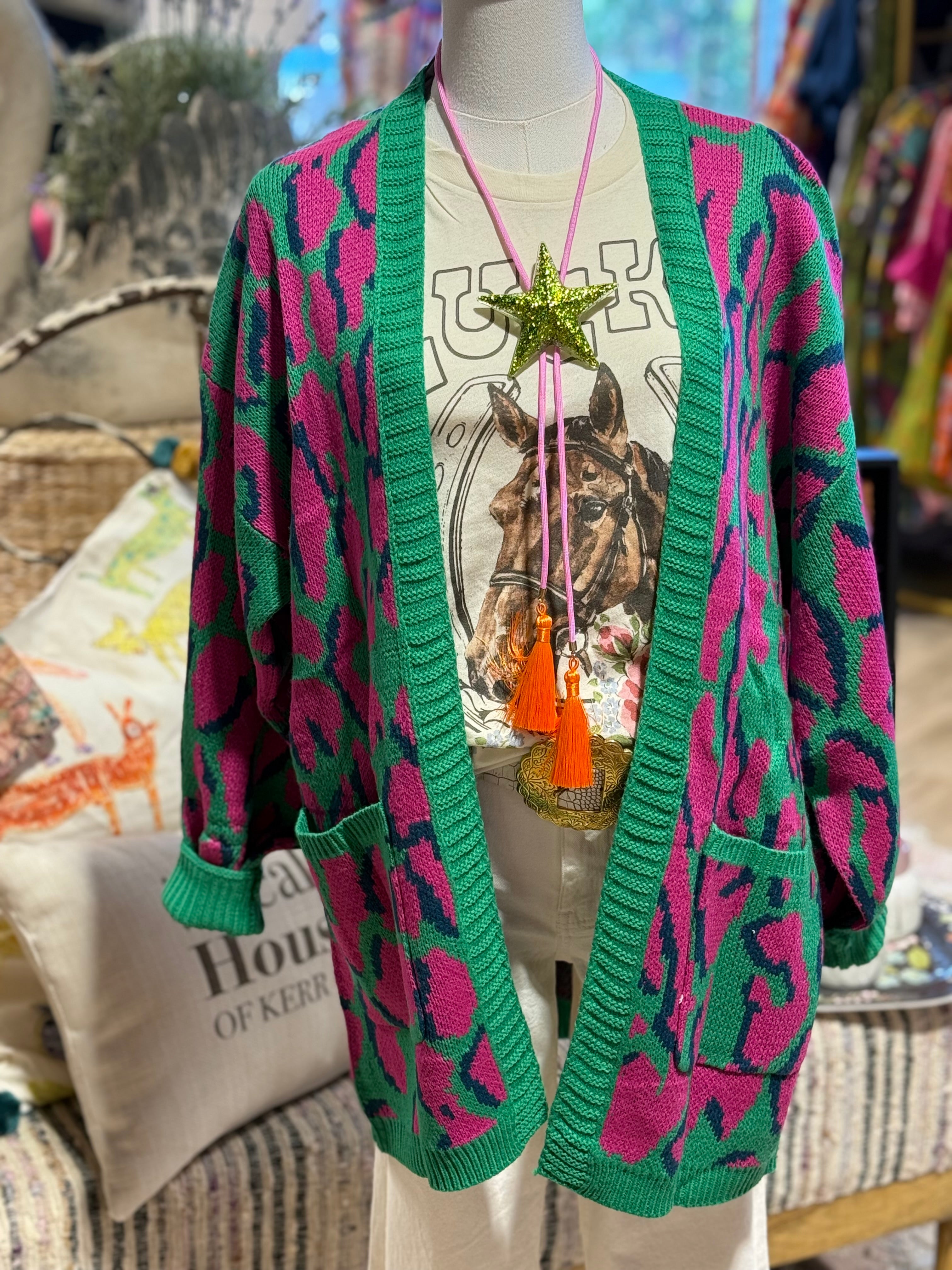 Colorful Leopard Cardigan-2 Colors