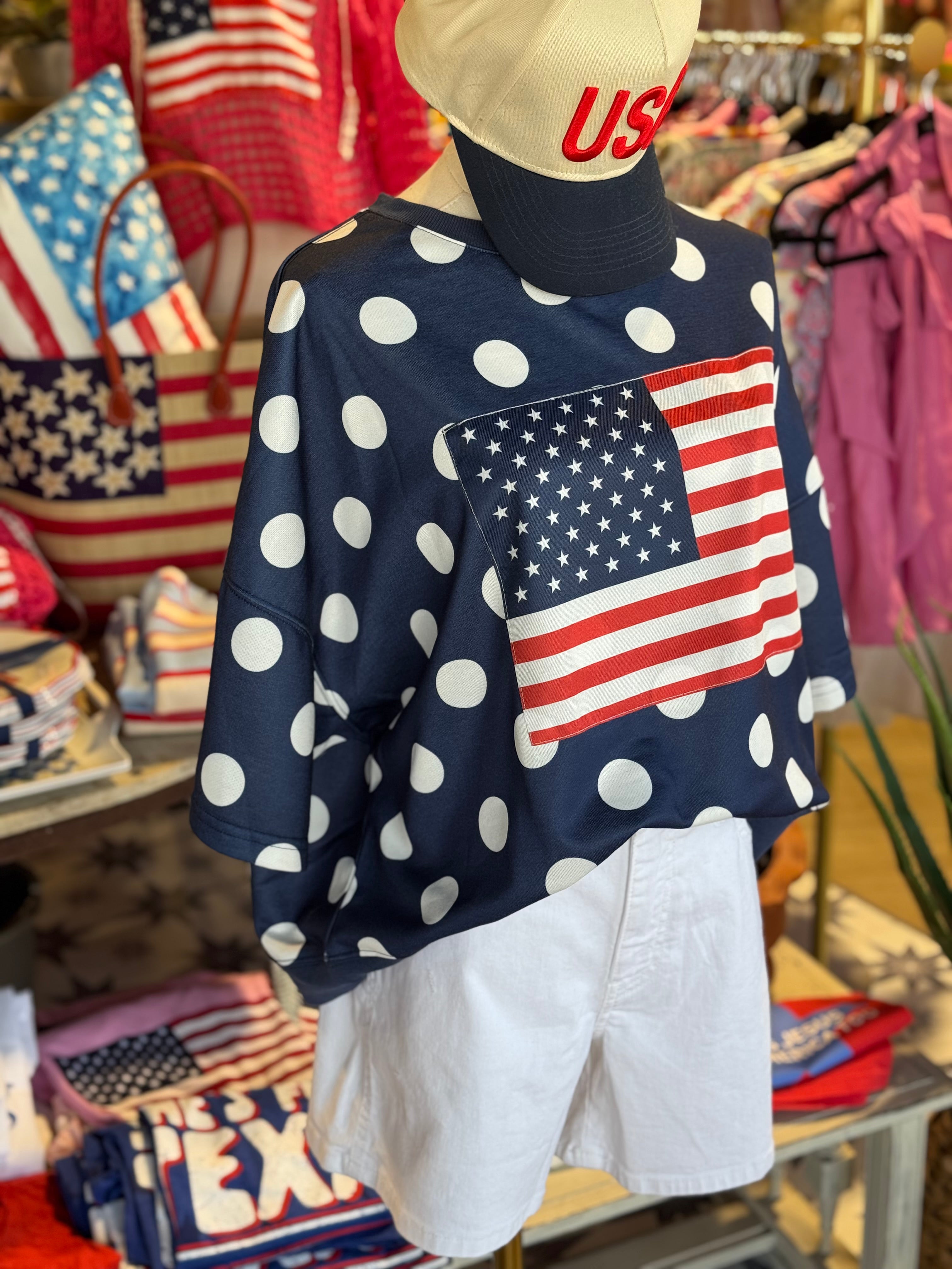 Polka Dot Flag Top