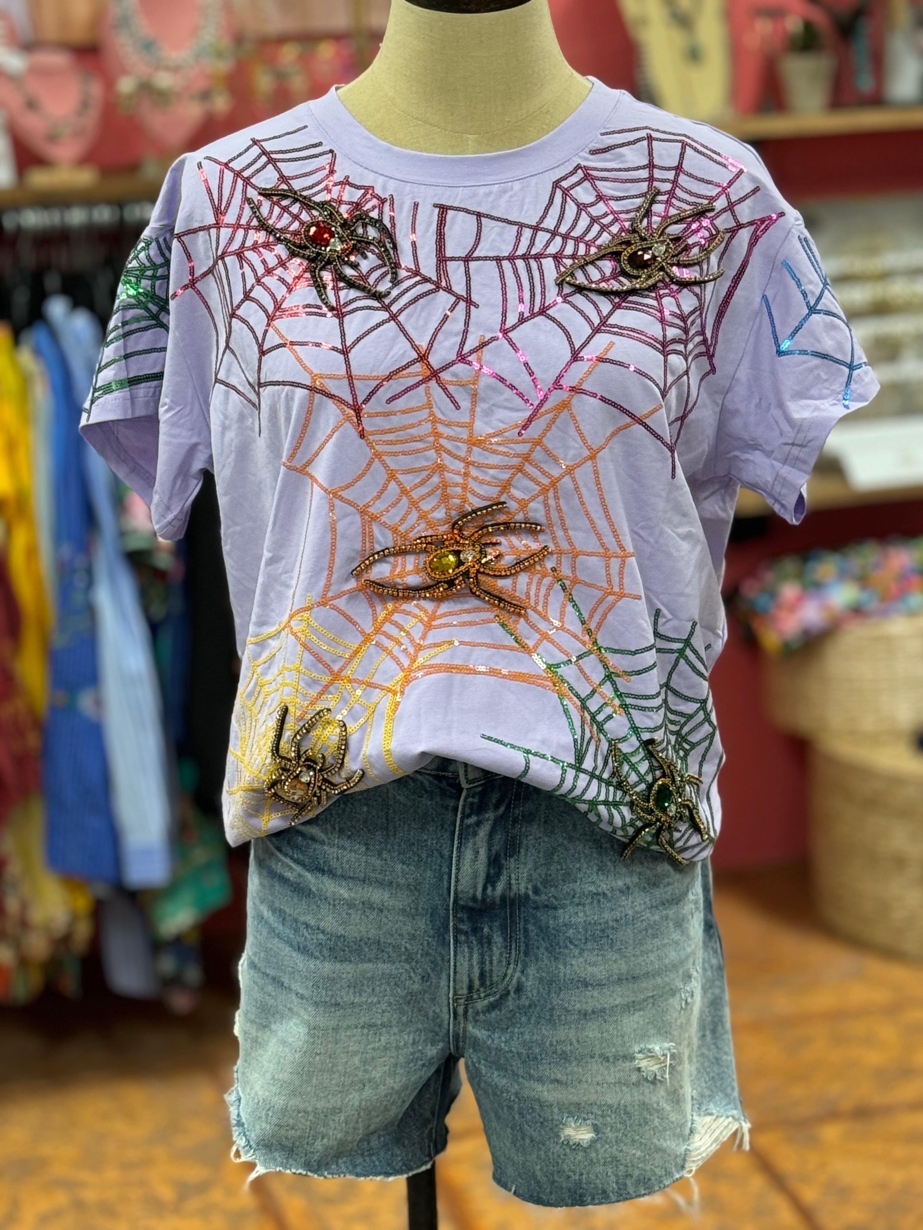 Bejeweled Spider Tee