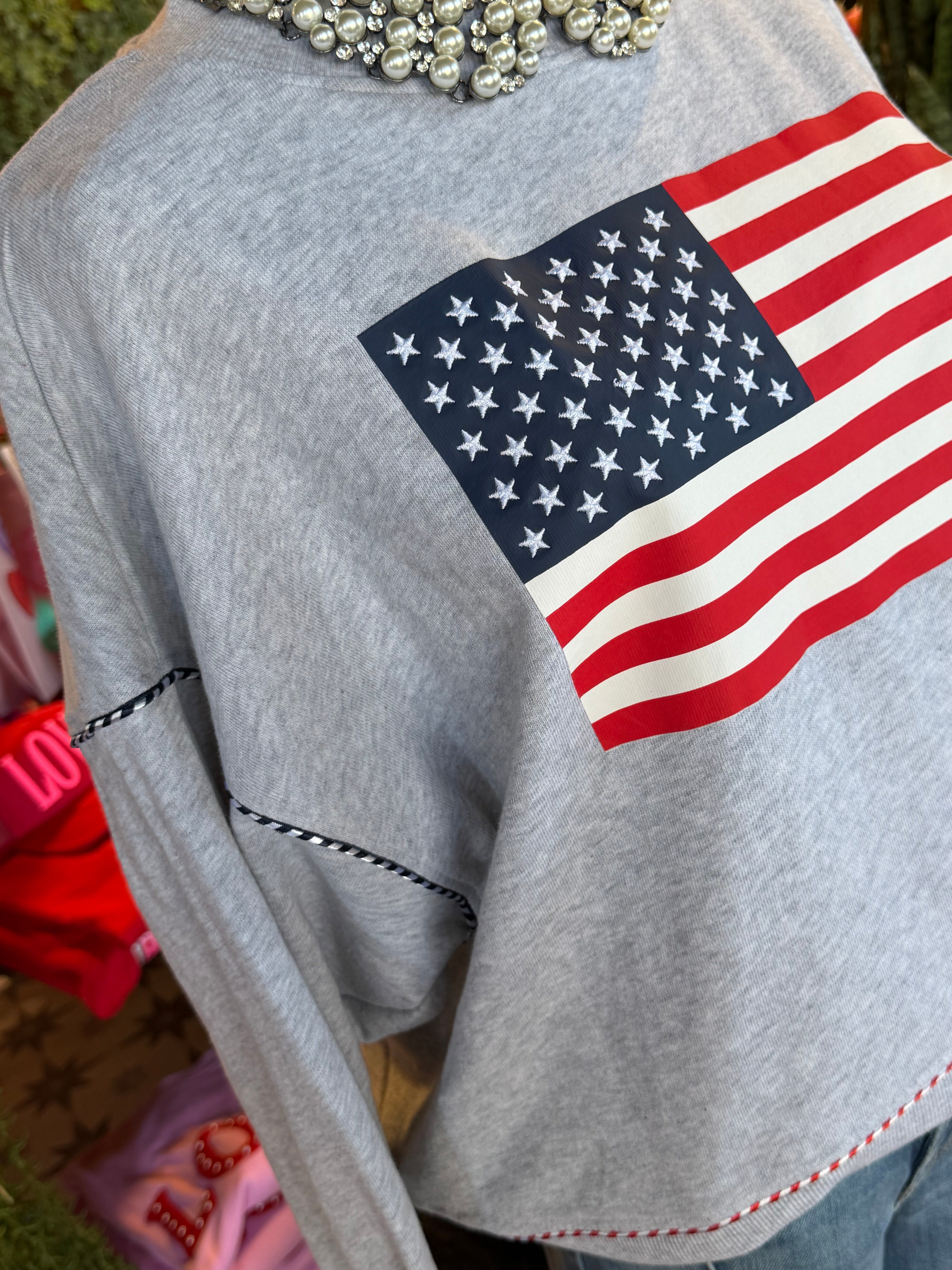 American Flag Sweatshirt