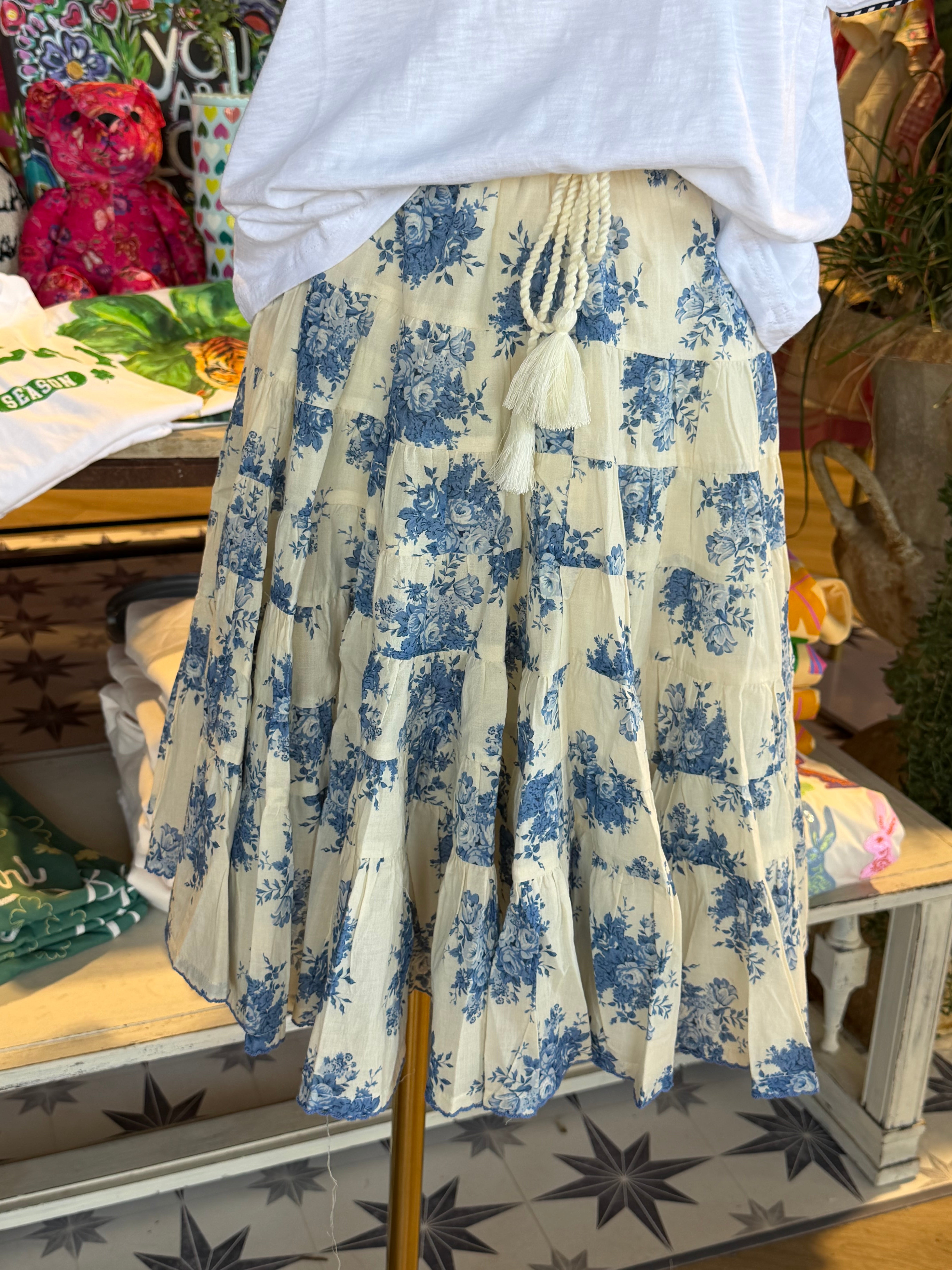 Multiple Tiered Skirt- Cream