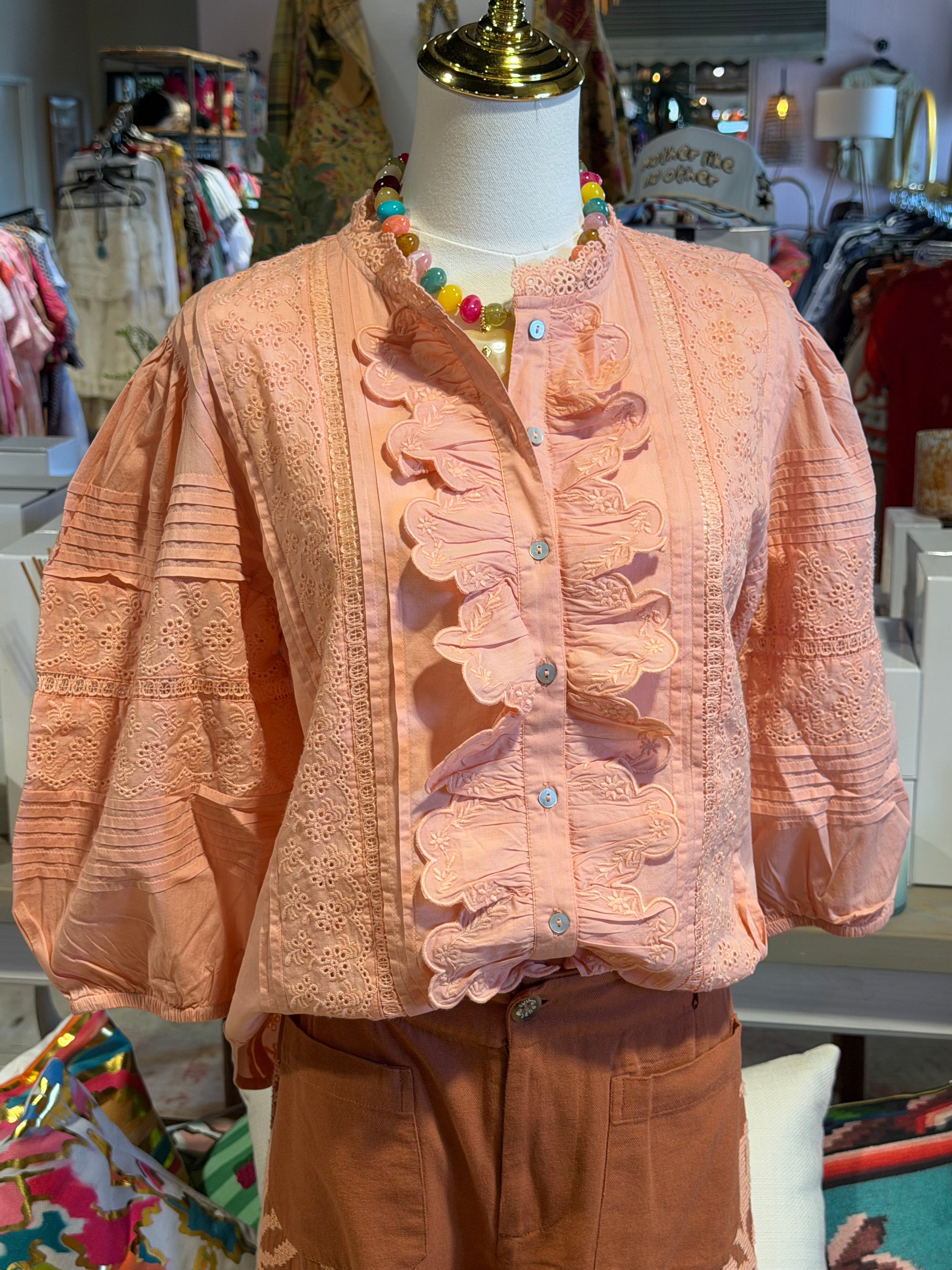Eyelet Embroidery Top