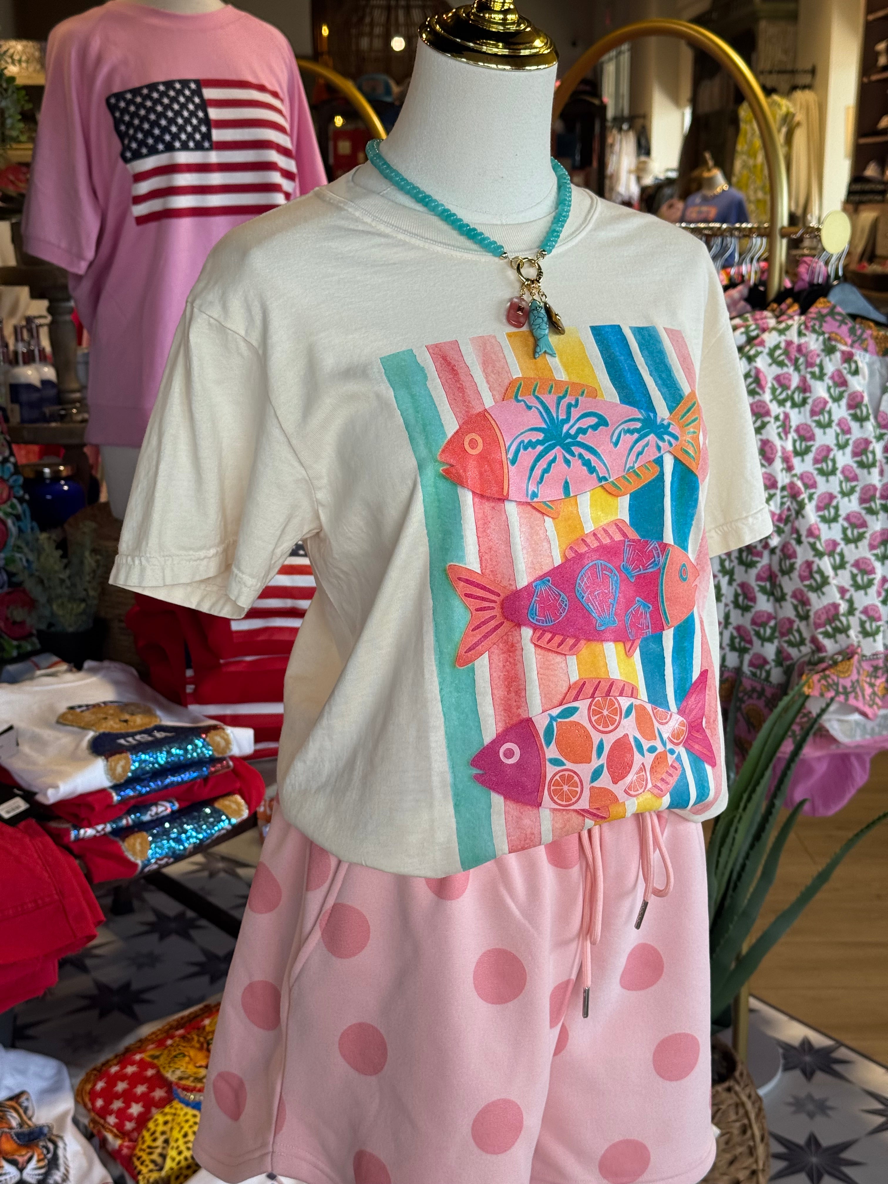 Beachy Fish Graphic Tee