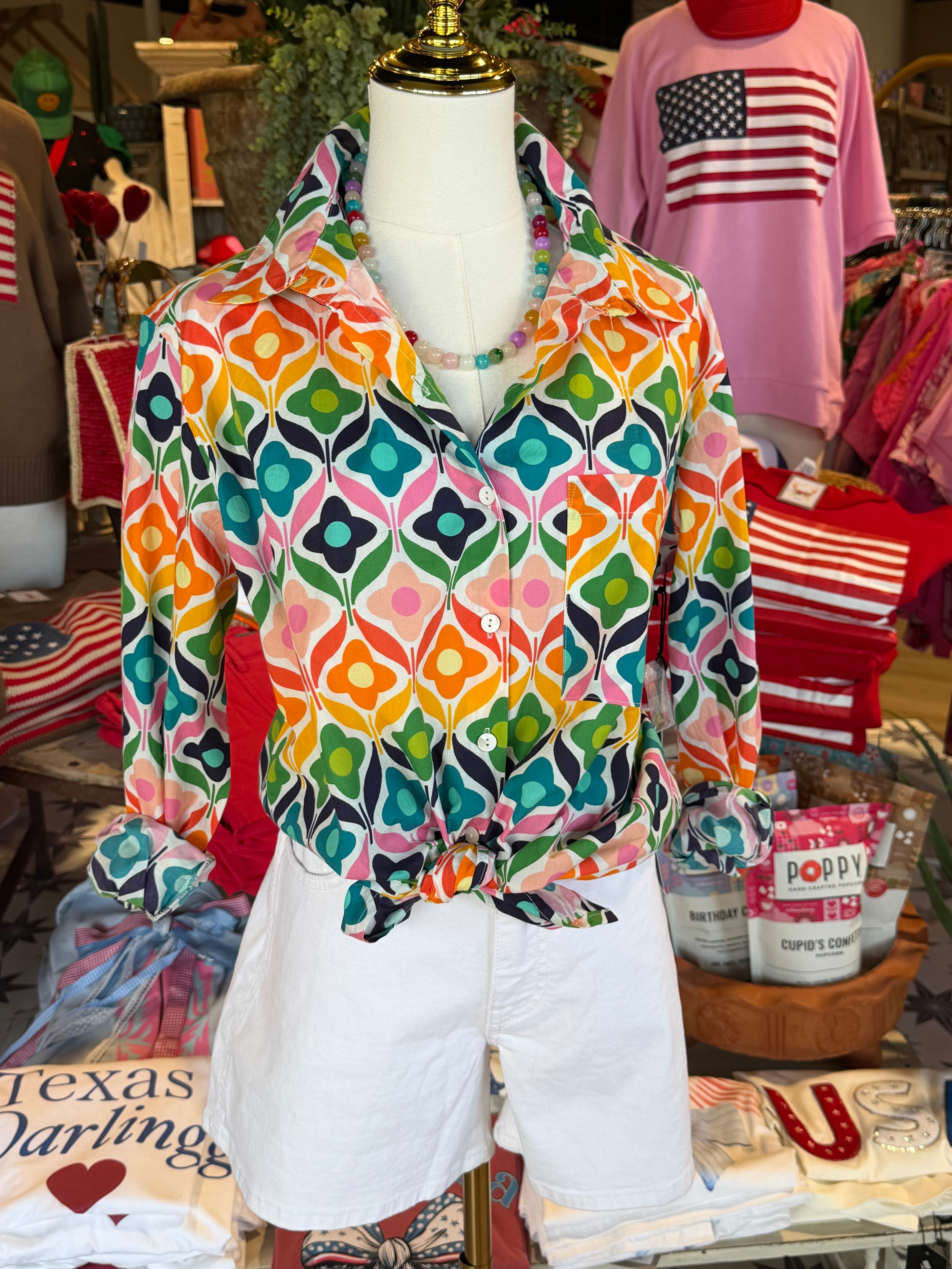 Butter Cup Boyfriend Blouse