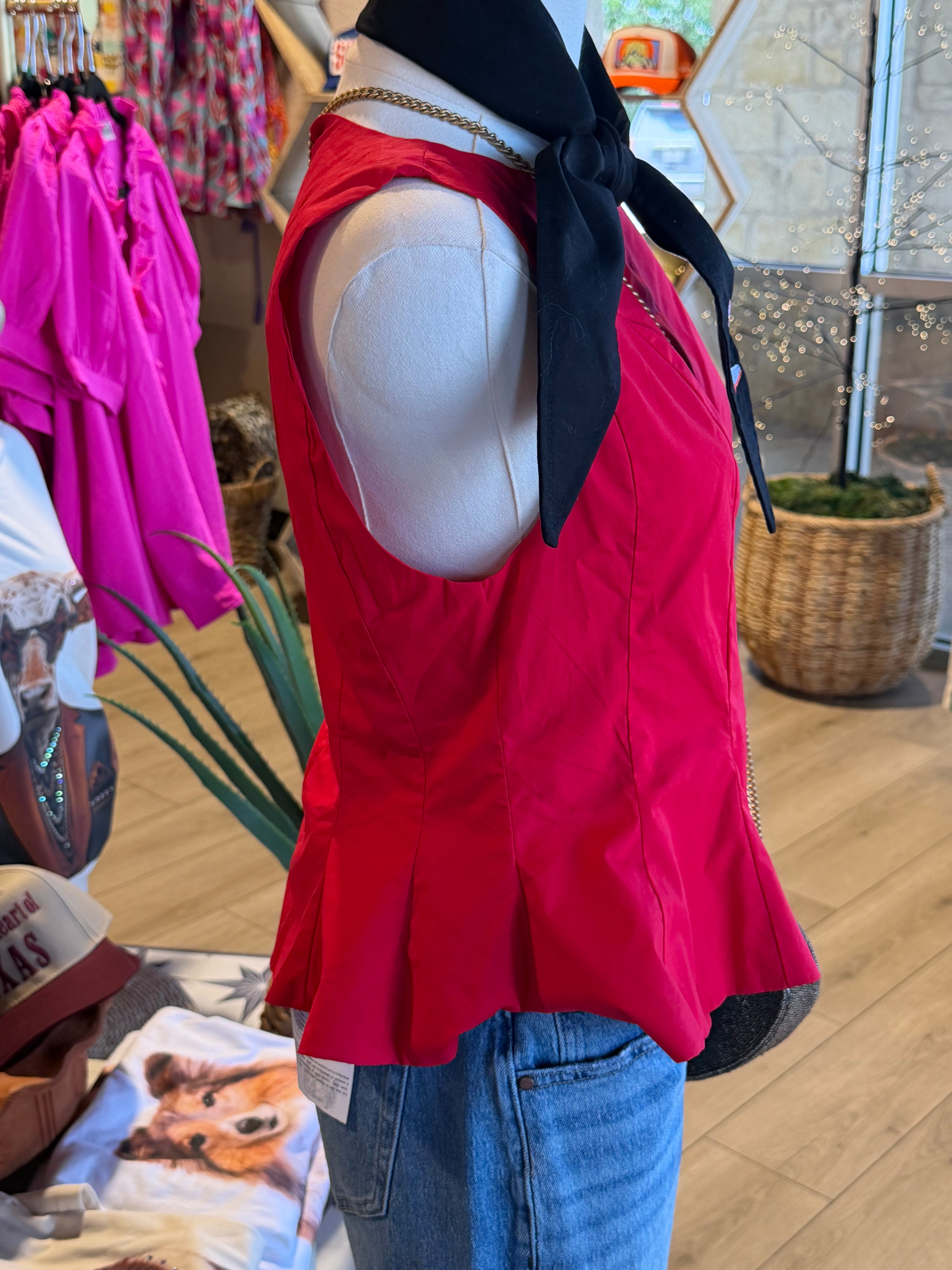 Sleeveless Peplum Top