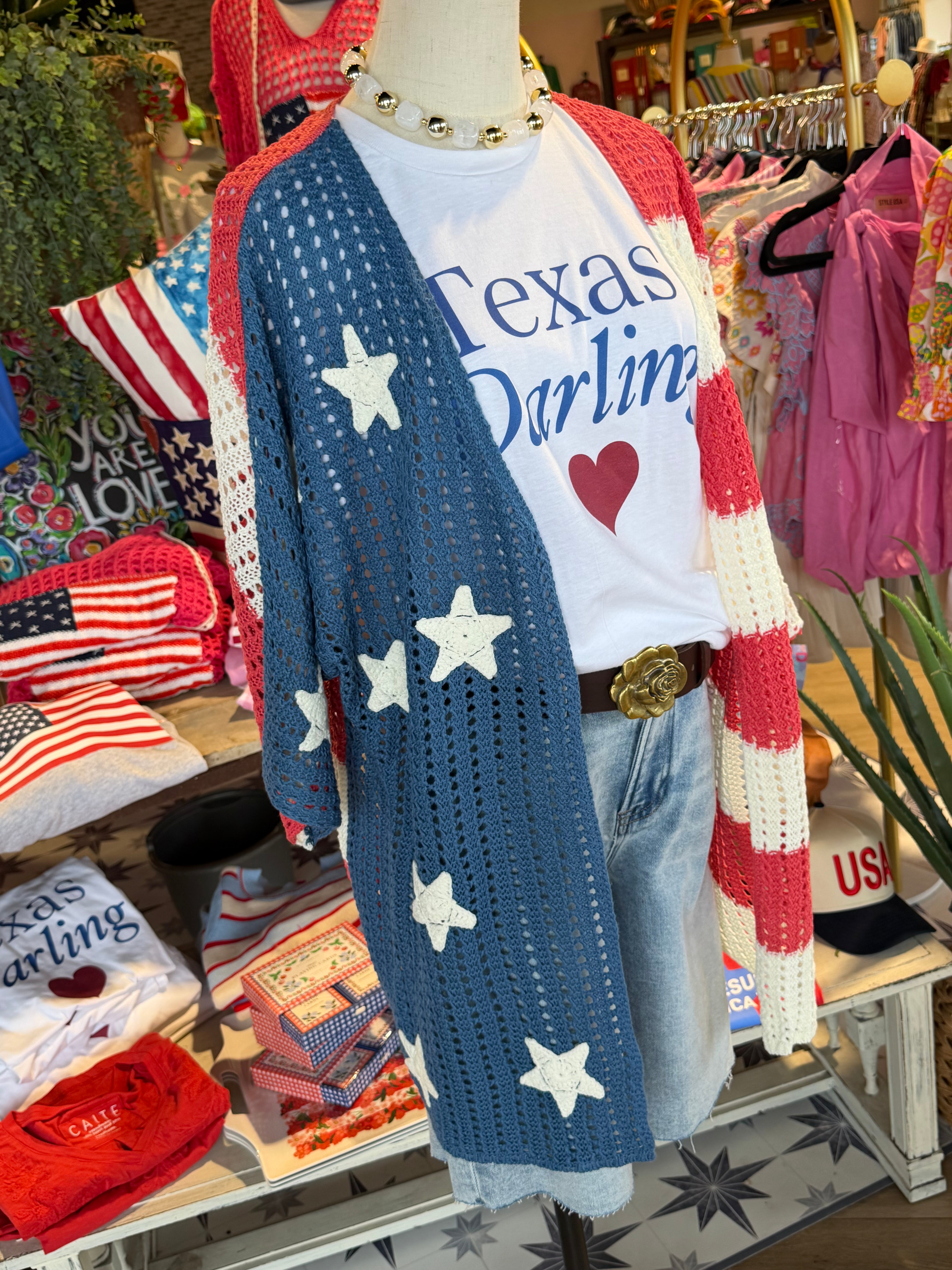 American Flag Cardigan