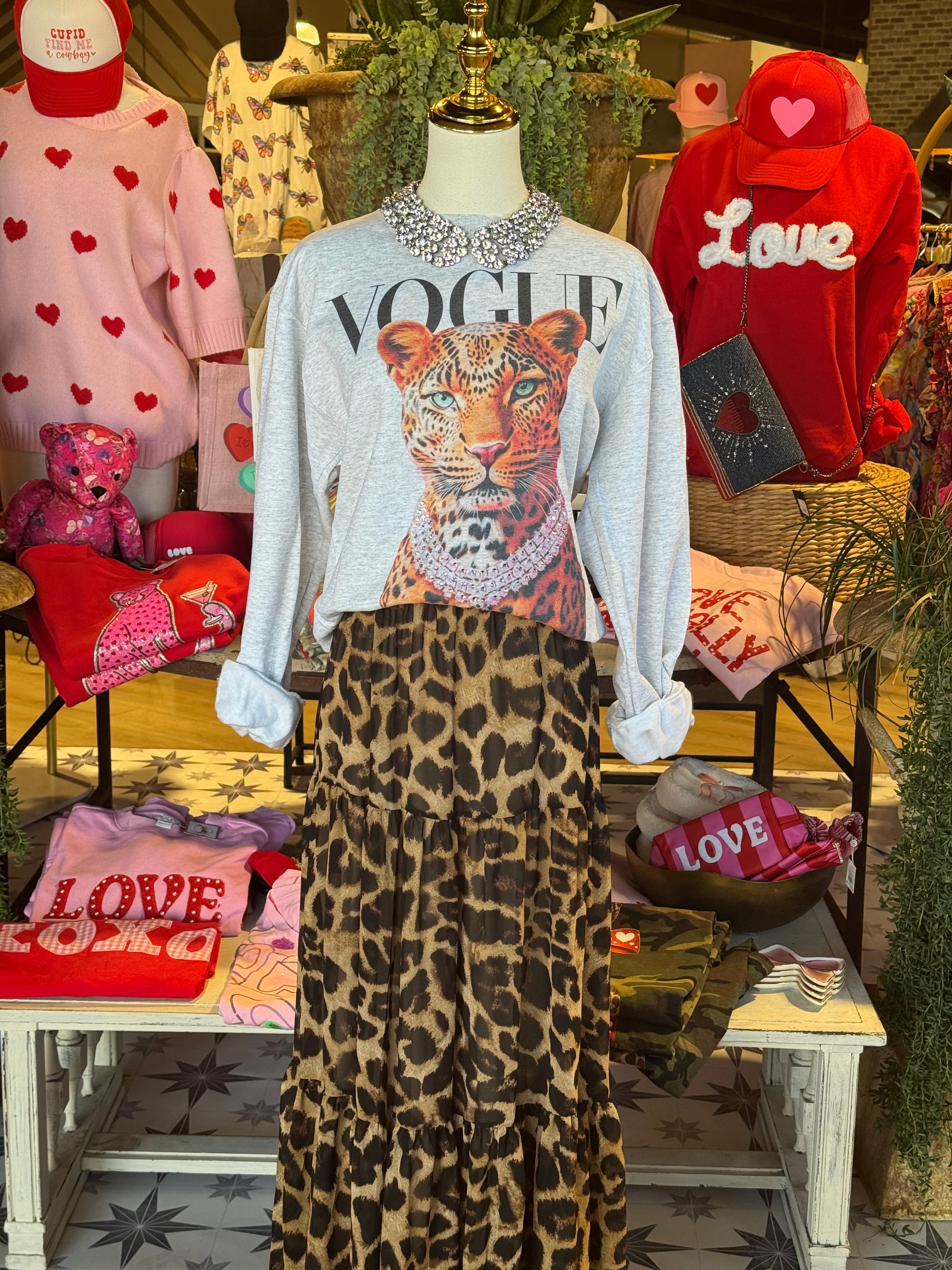 Vogue Leopard Sweatshirt