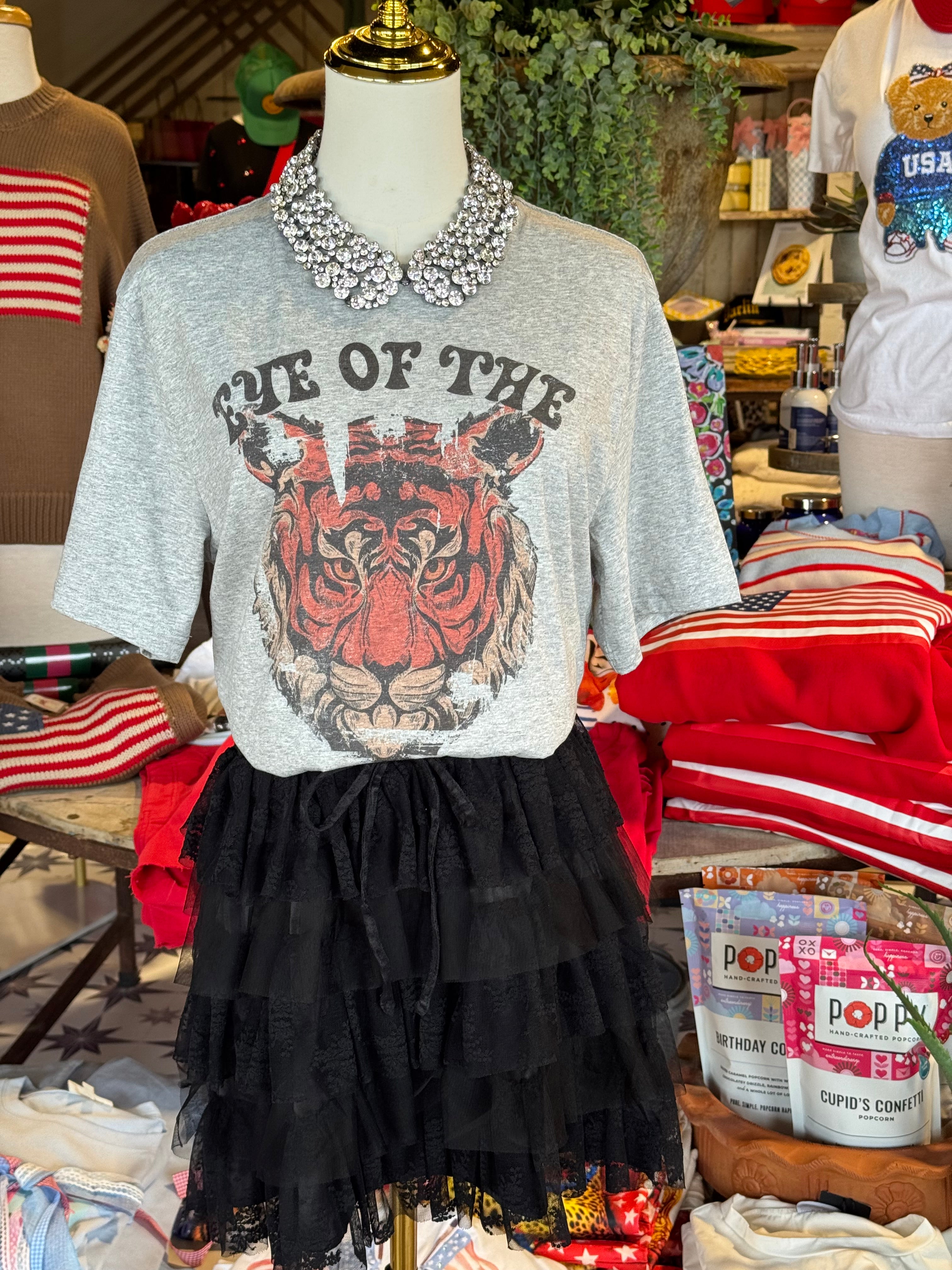 Eye of Tiger Rock N Roll Music 80s 90s Vintage Graphic Tee