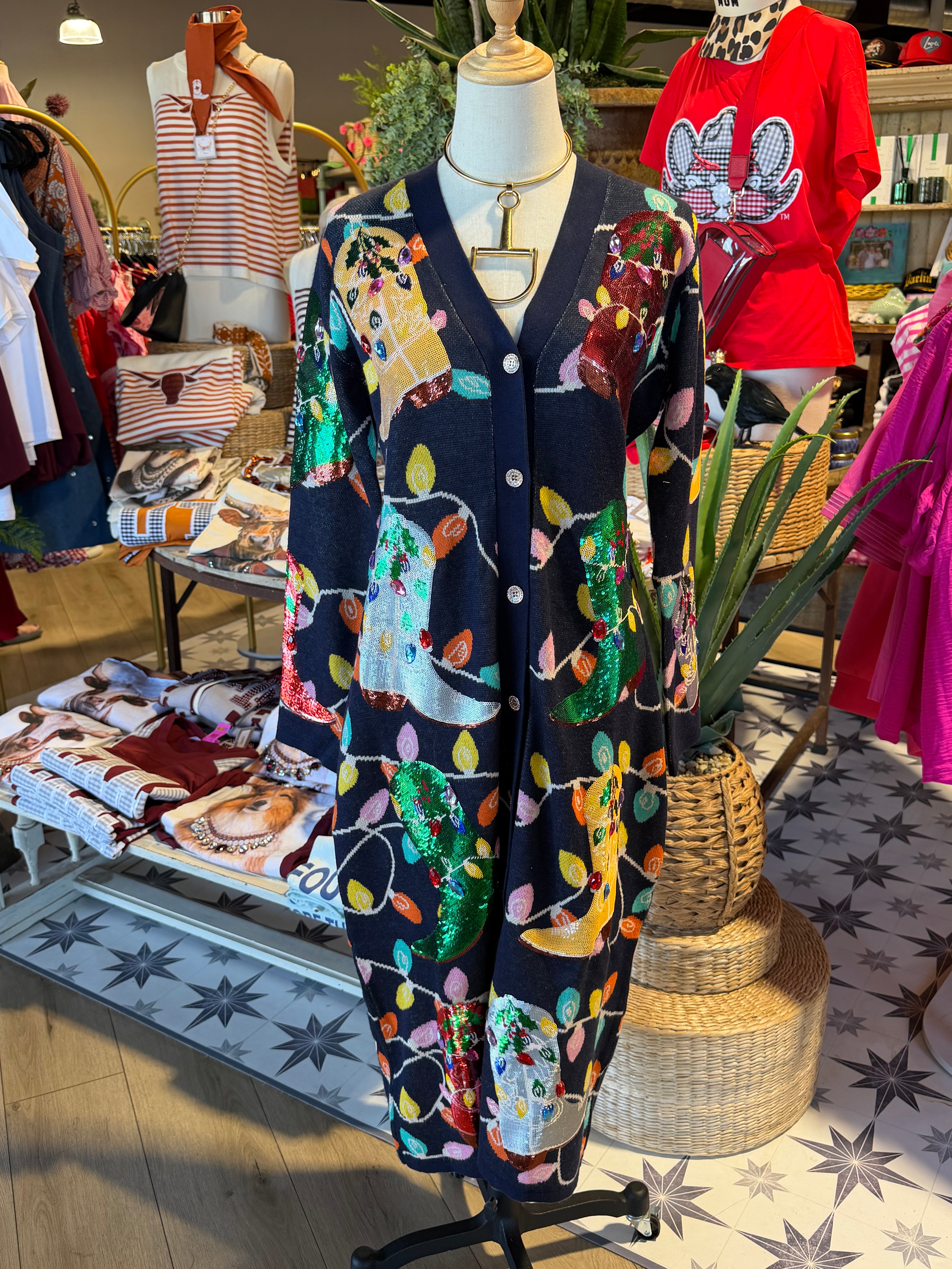 Christmas Cowboy Boot Dress