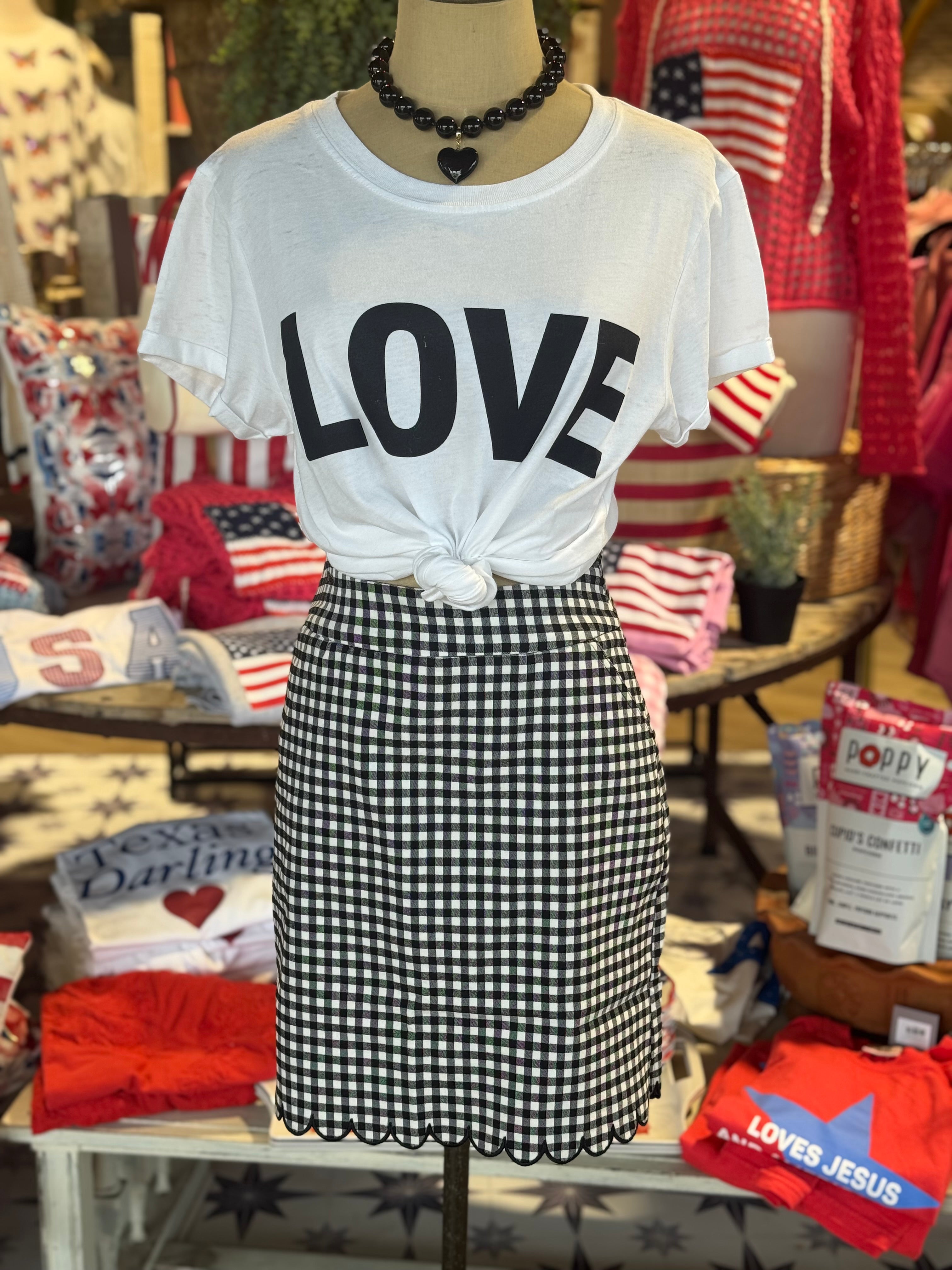 Gingham Skort
