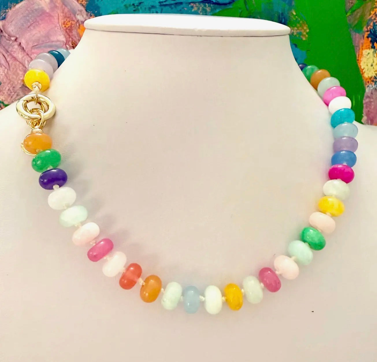 Multi Colored Gemstone Necklace