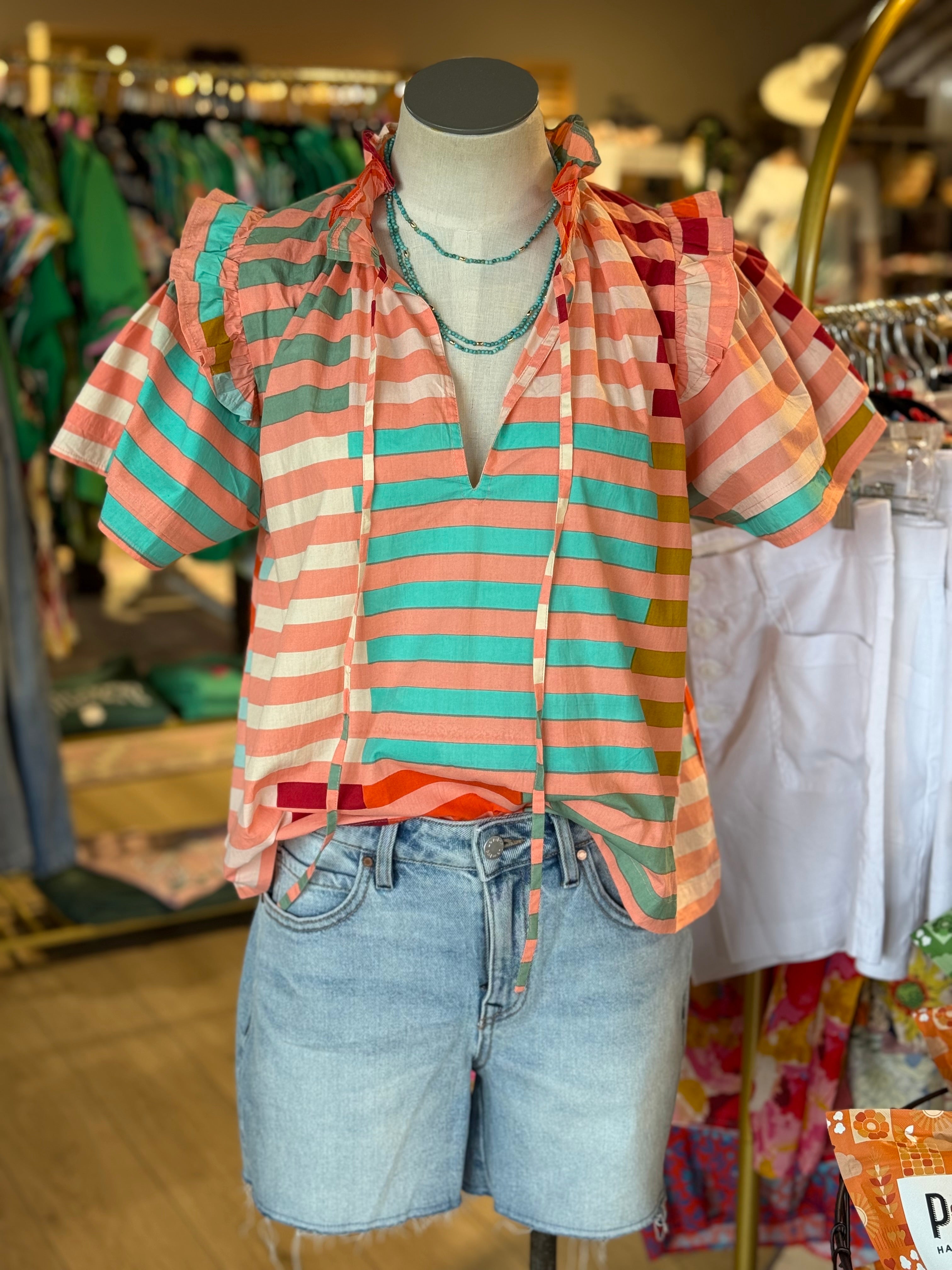 Apricot Colorful Top