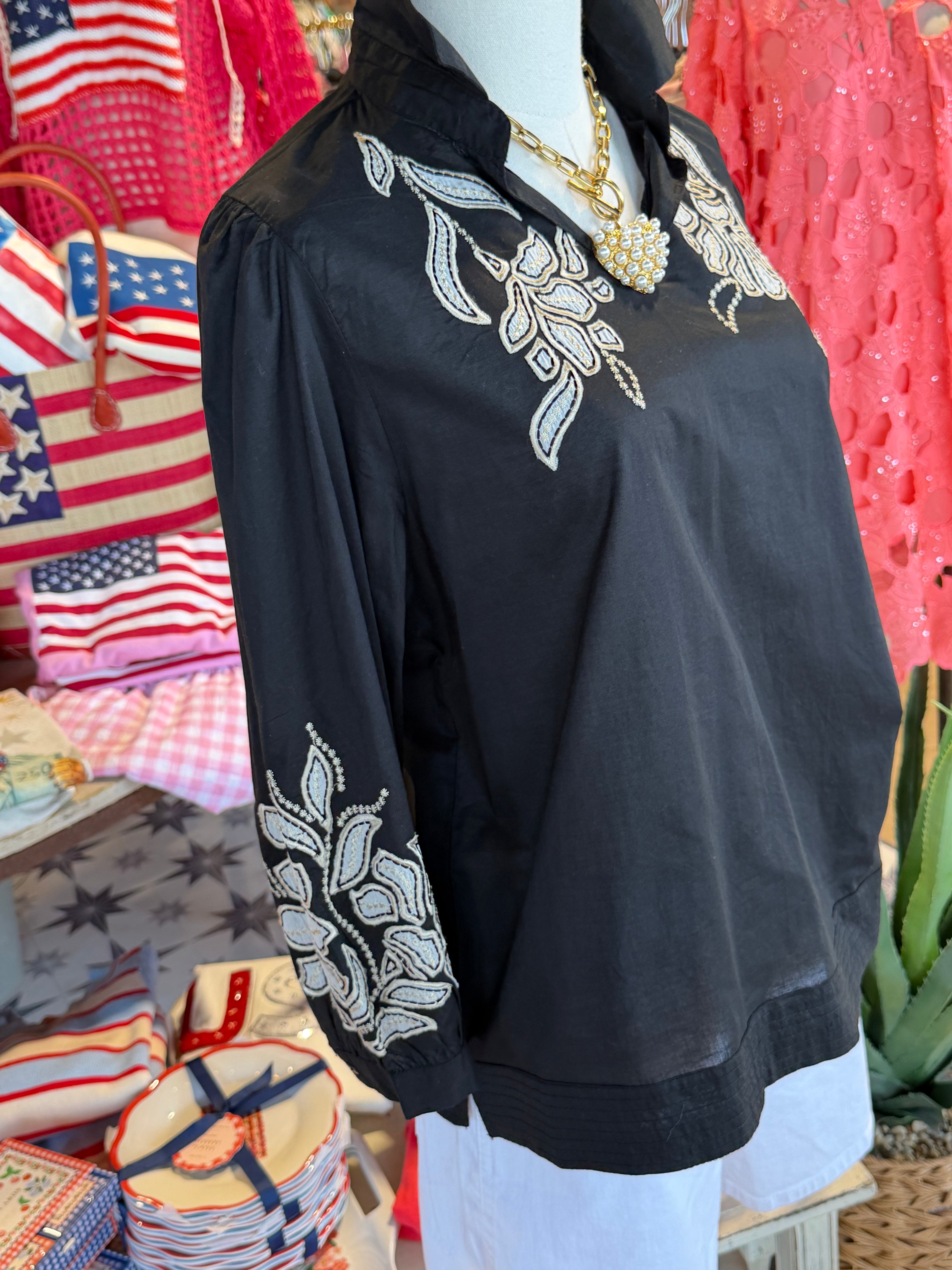 Floral Embroidery Popover