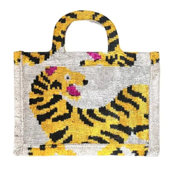 Tiger Ikat Silk Tote