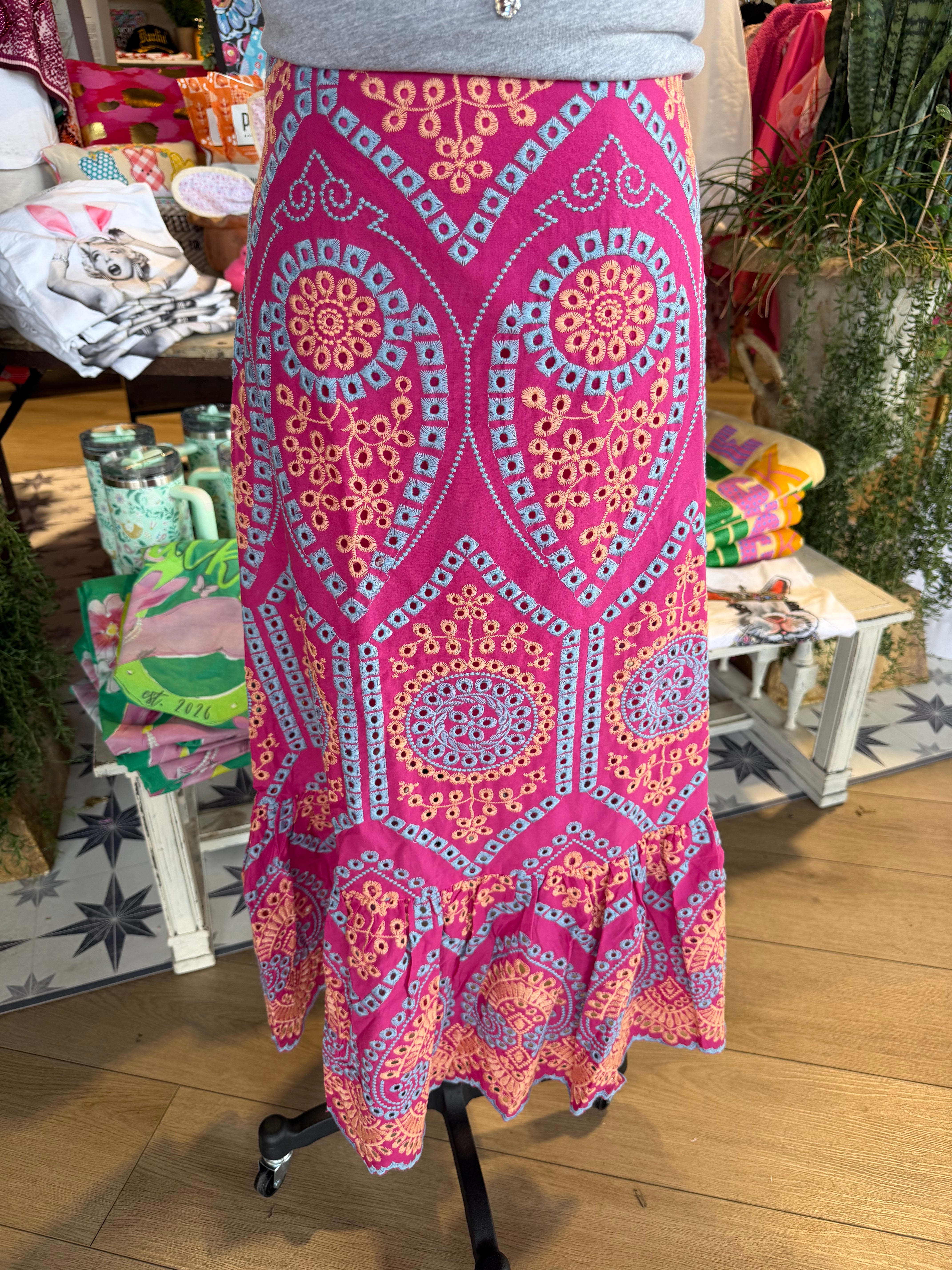 Cybil Embroidered Skirt