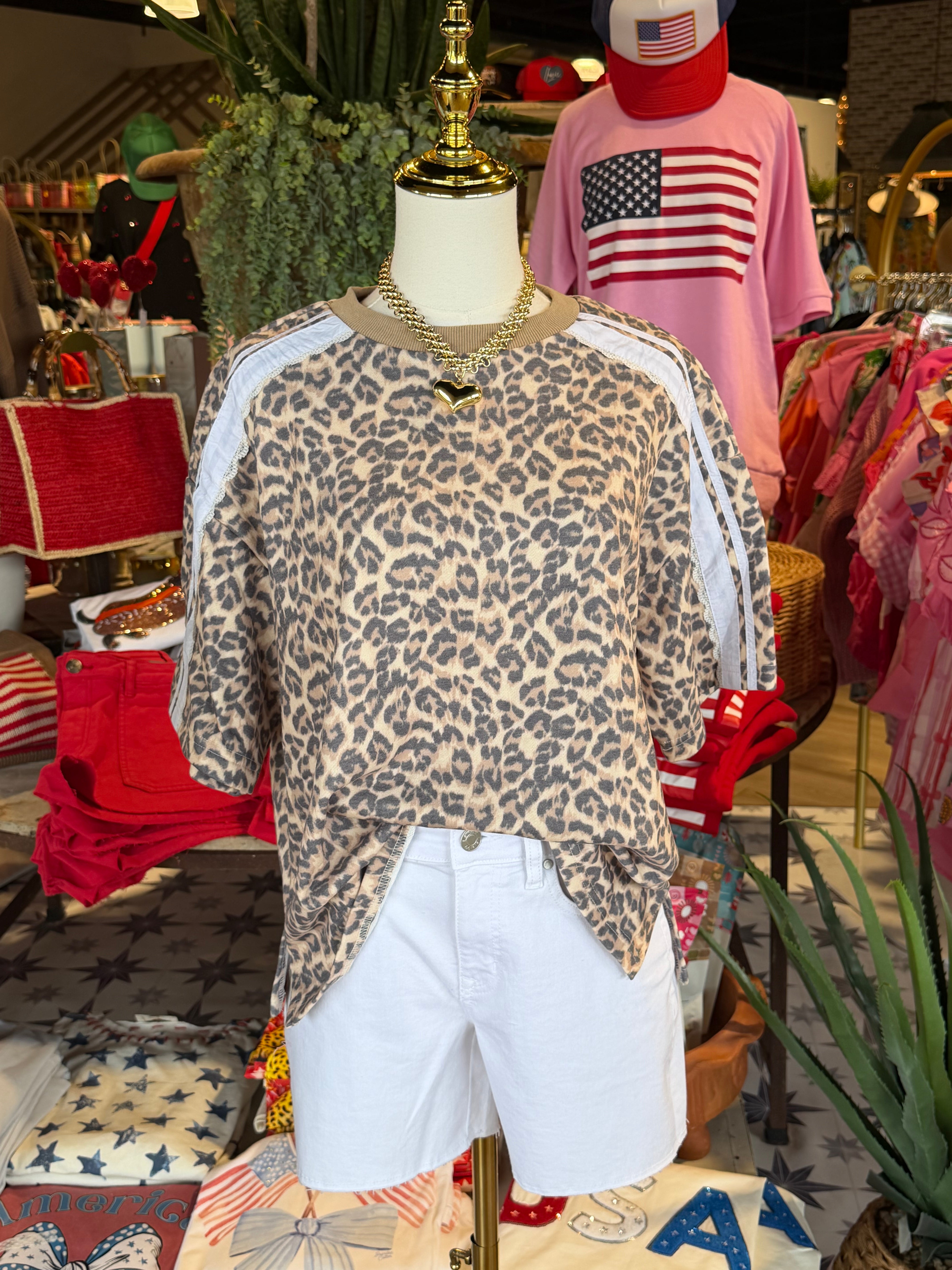 Leopard Terry Top