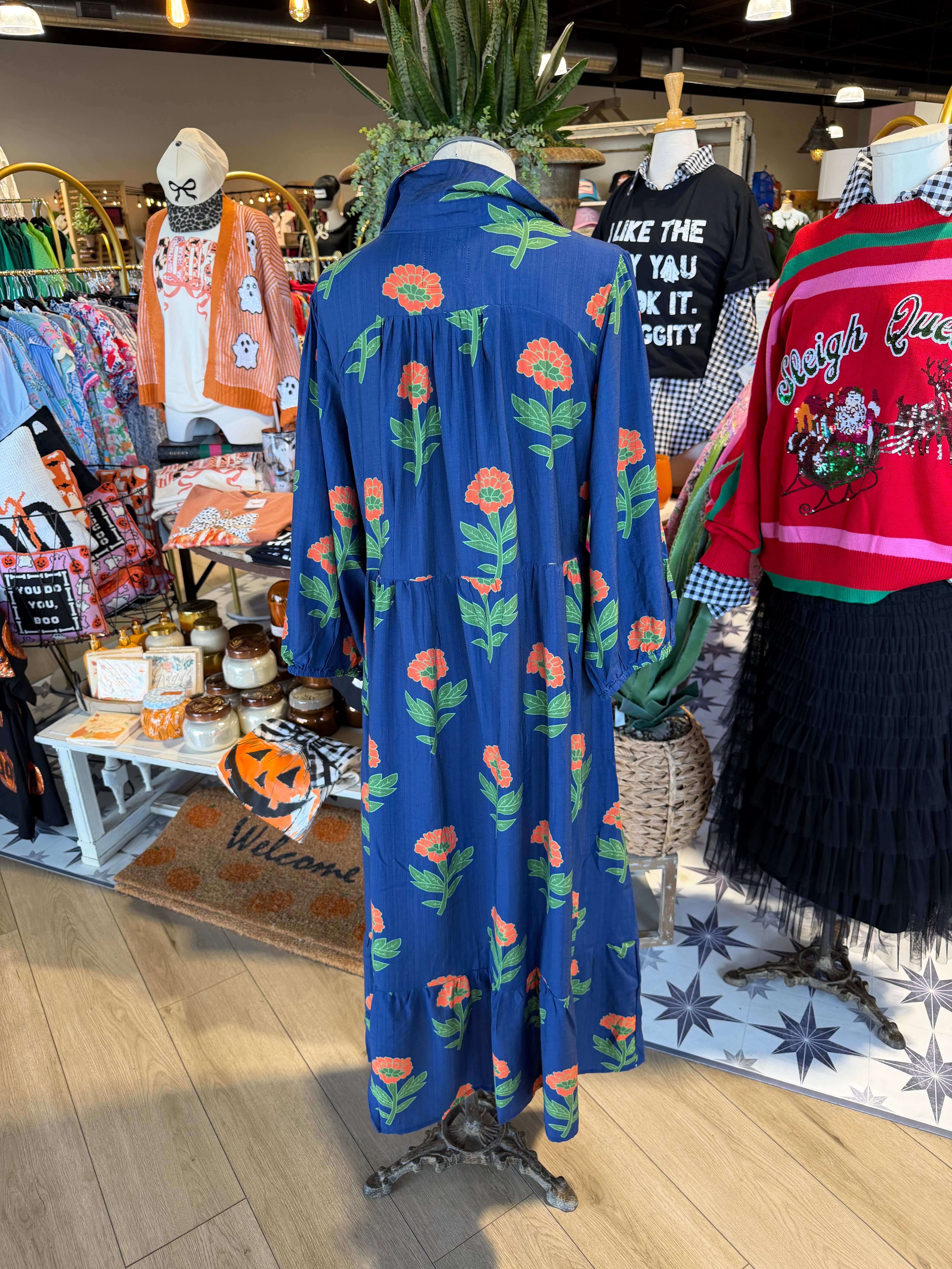 Blue Jay Floral Maxi