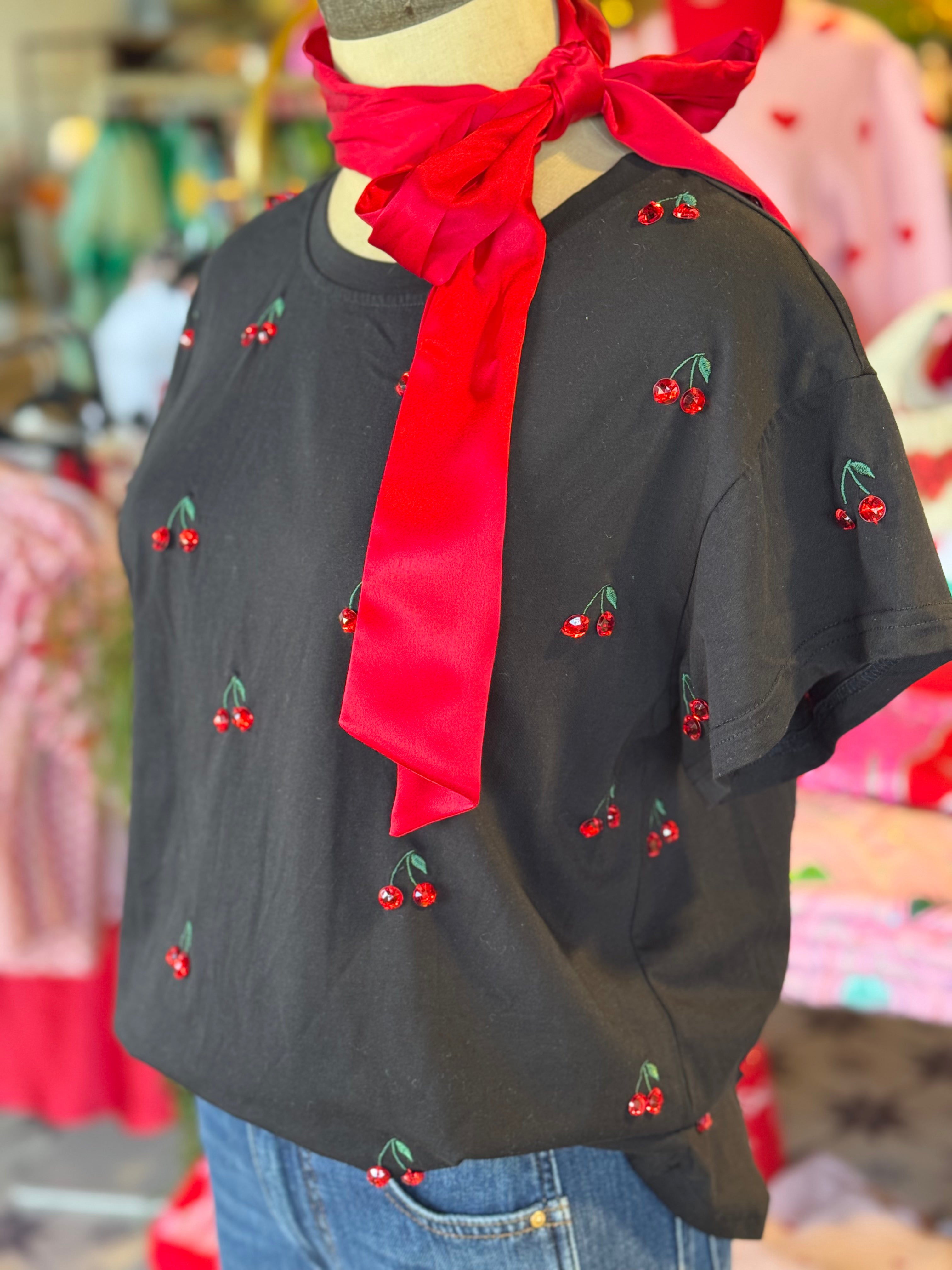 Jeweled Cherry Tee