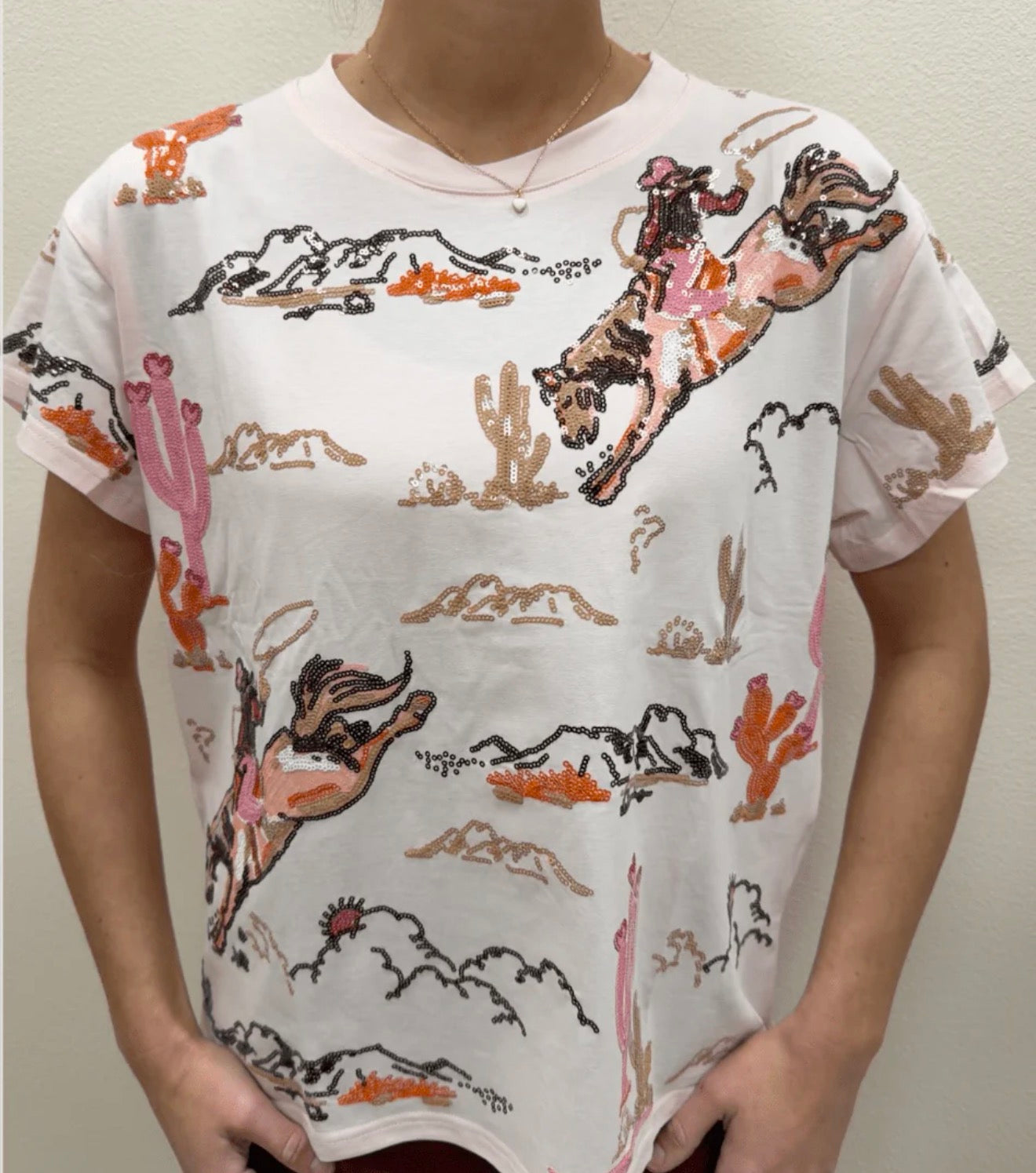 Bucking Cowgirl Tee