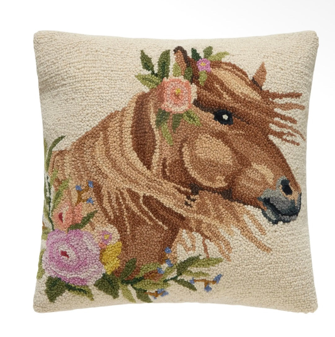 Windswept Horse Pillow