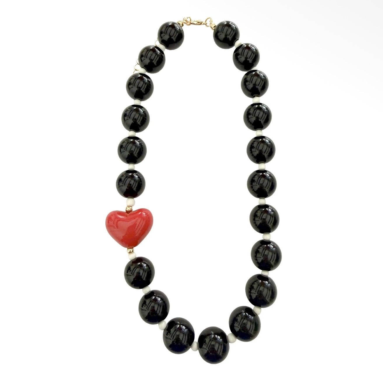 Judy Beaded Heart Necklace - Assorted