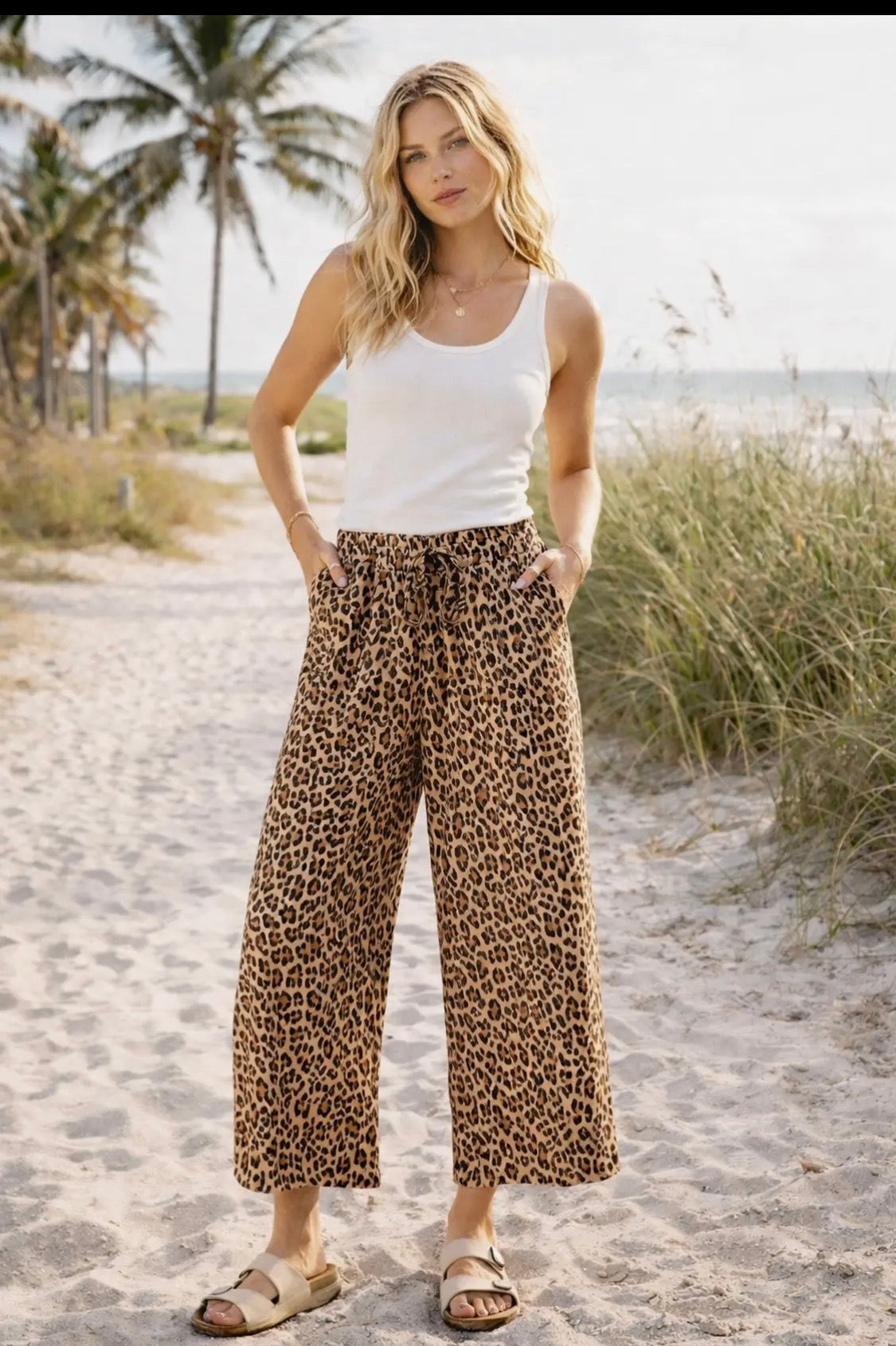 Leopard Rib Pants