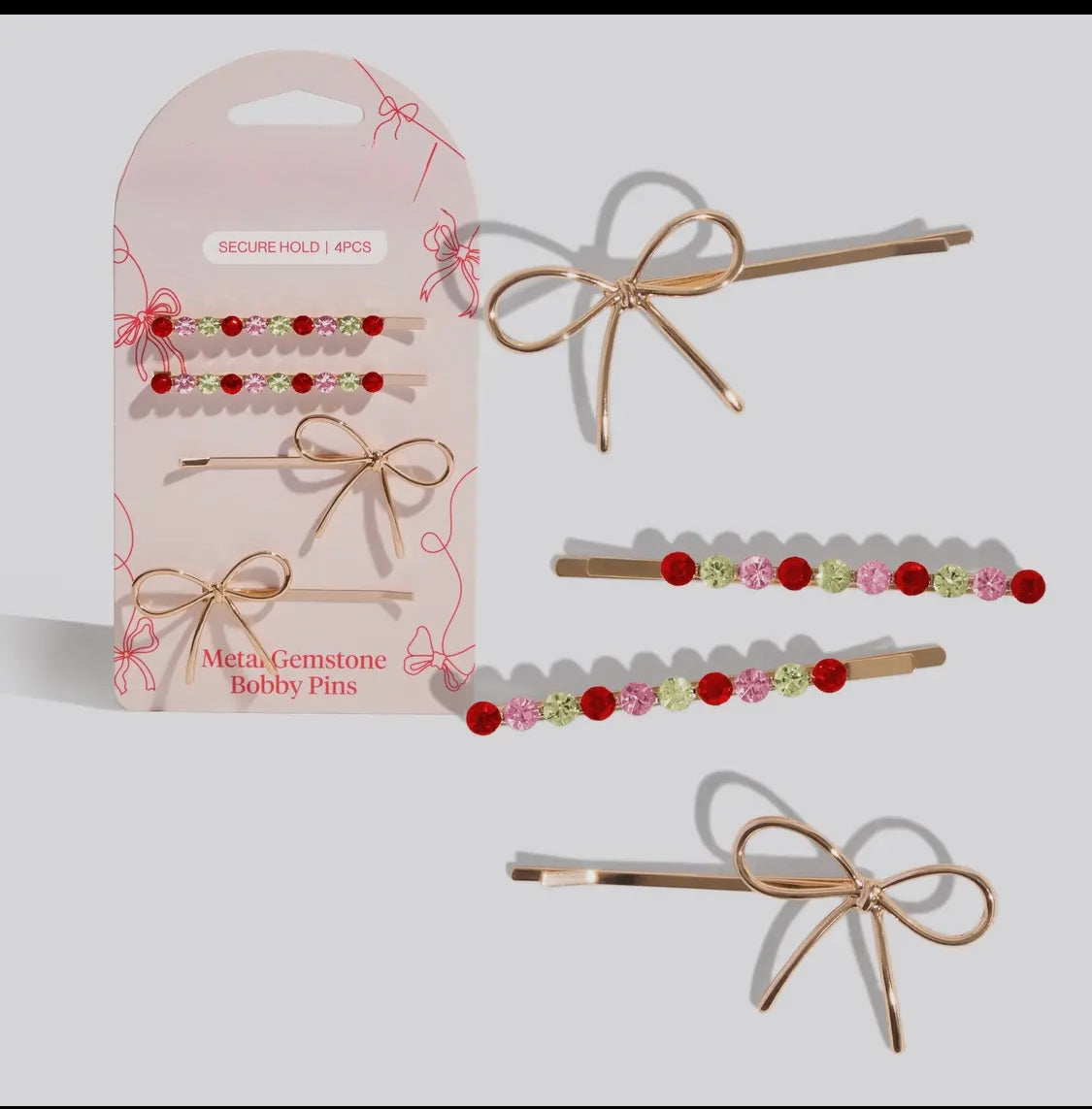 Bow Bobby Pins Set