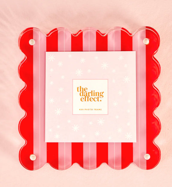 Peppermint Stripes Acrylic Frame