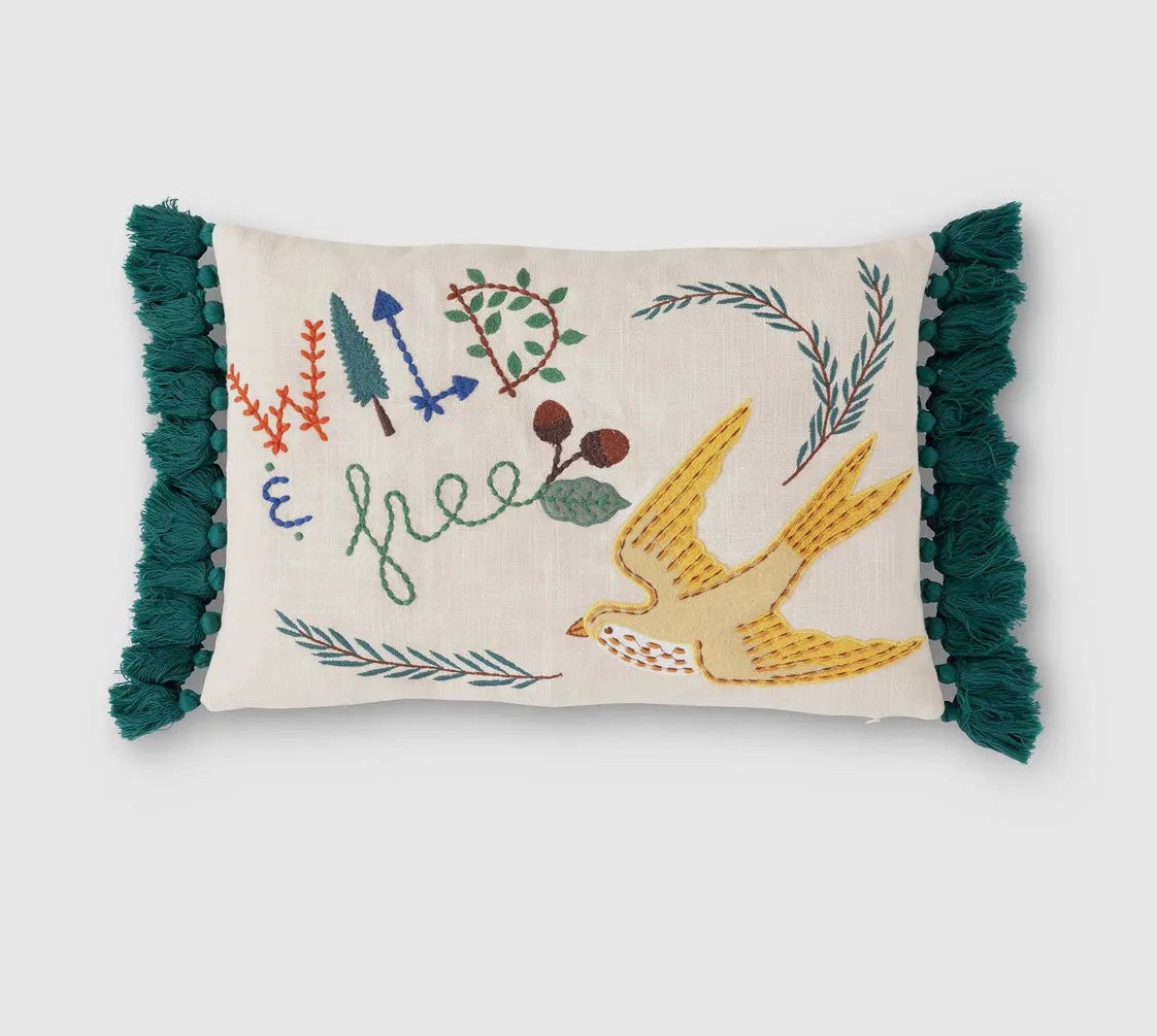 Wild And Free Bird Pillow