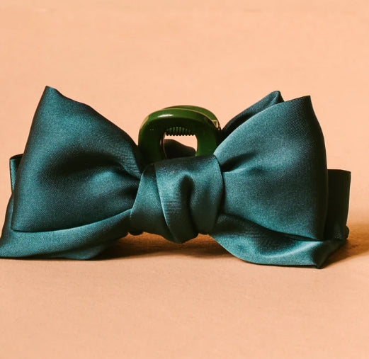 Mini Satin Bow Claw Clip (2 Colors)