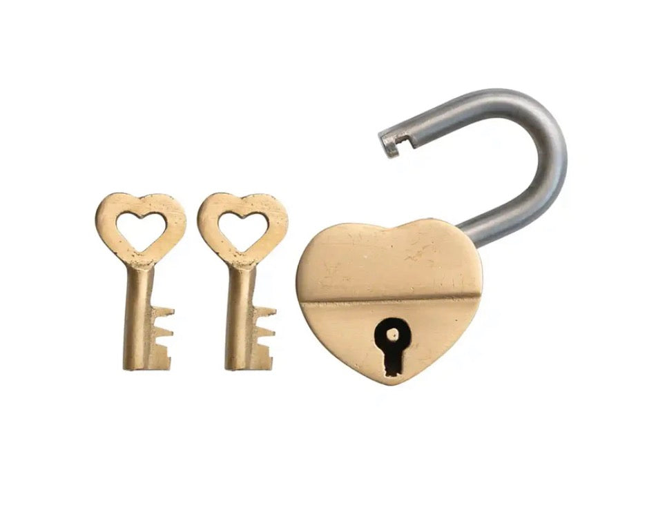 Heart Shaped Padlock & Keys