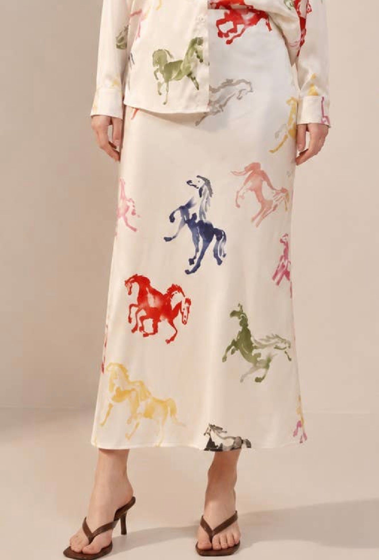 COLORFUL HORSE TOP:SKIRT