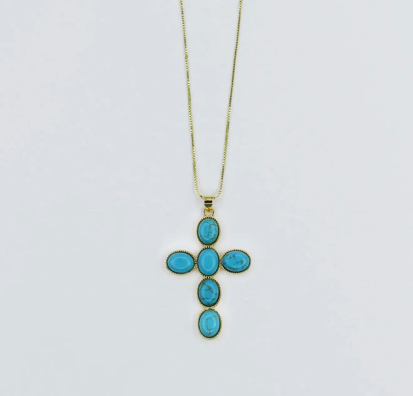 Turquoise Cross Necklace