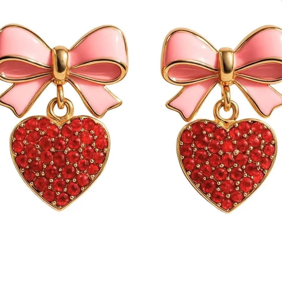 Pave Heart Earring