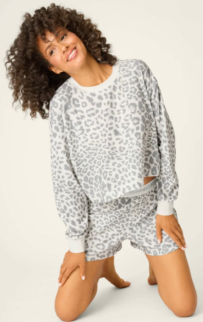 Boyfriend Boxer Leopard Print Shorts Set