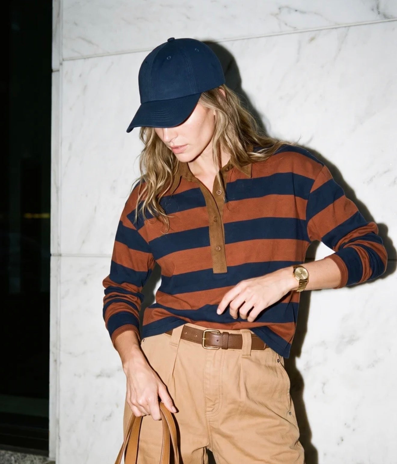 Tobacco & Navy Plaid