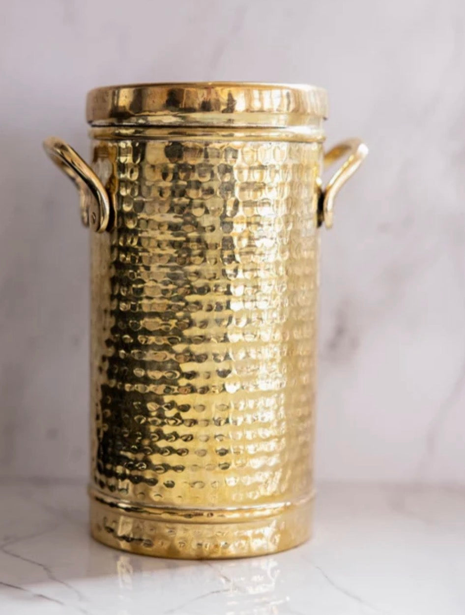 Hammered Decorative Canister