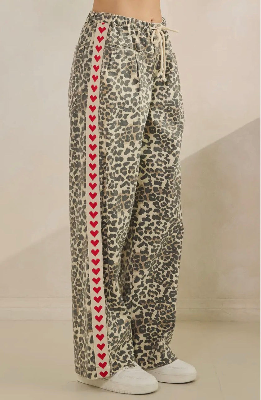 Leopard Heart Pants