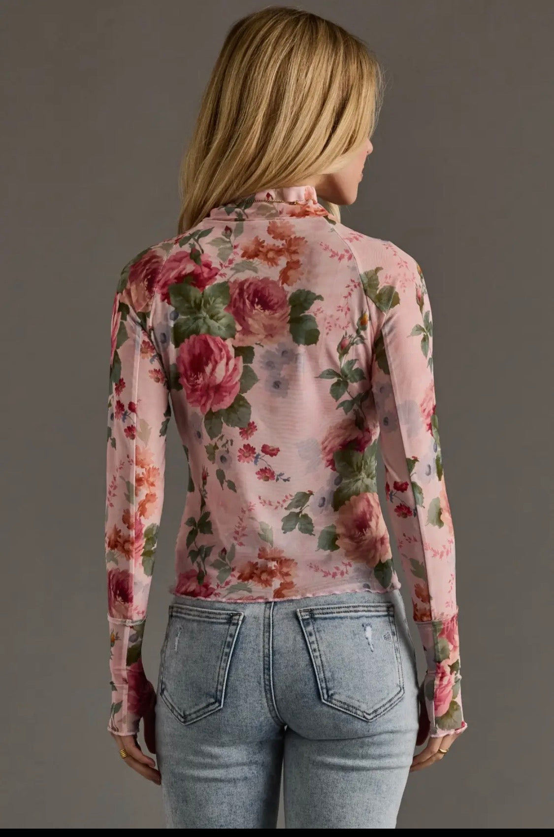 Kaitlyn Floral Mesh Top