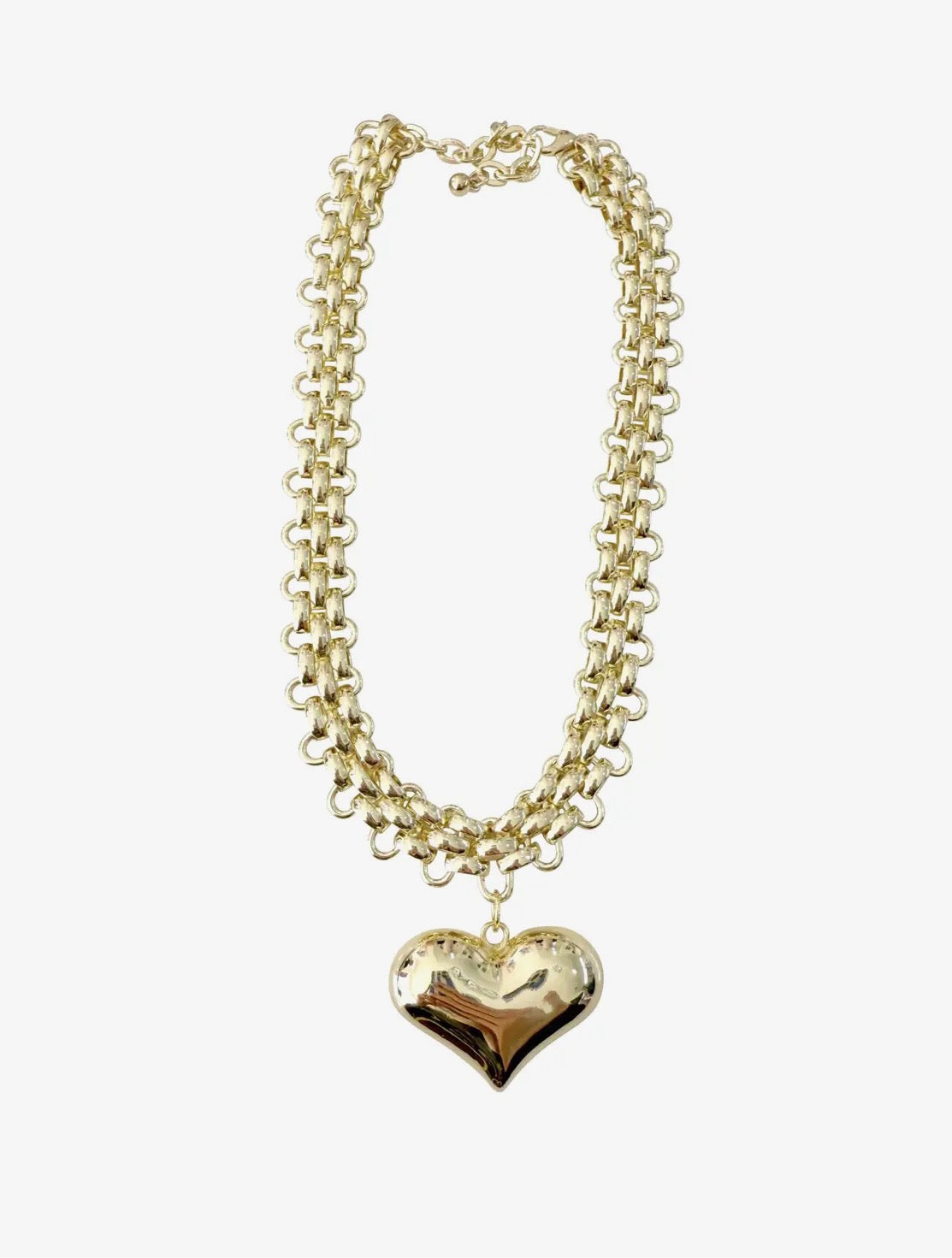 Nellie Puffy Heart Necklace ( 2 styles)