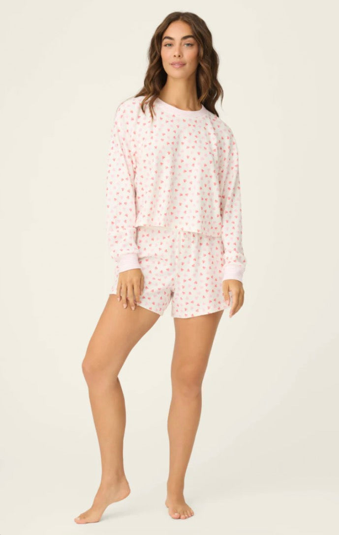 Boyfriend Boxer Heart to Heart PJ Short Set