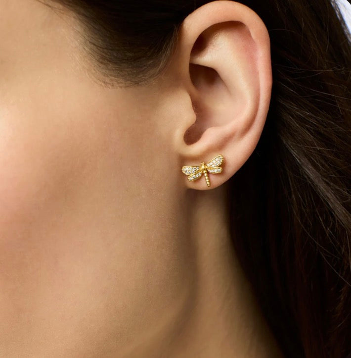 Dragonfly Pave Stud