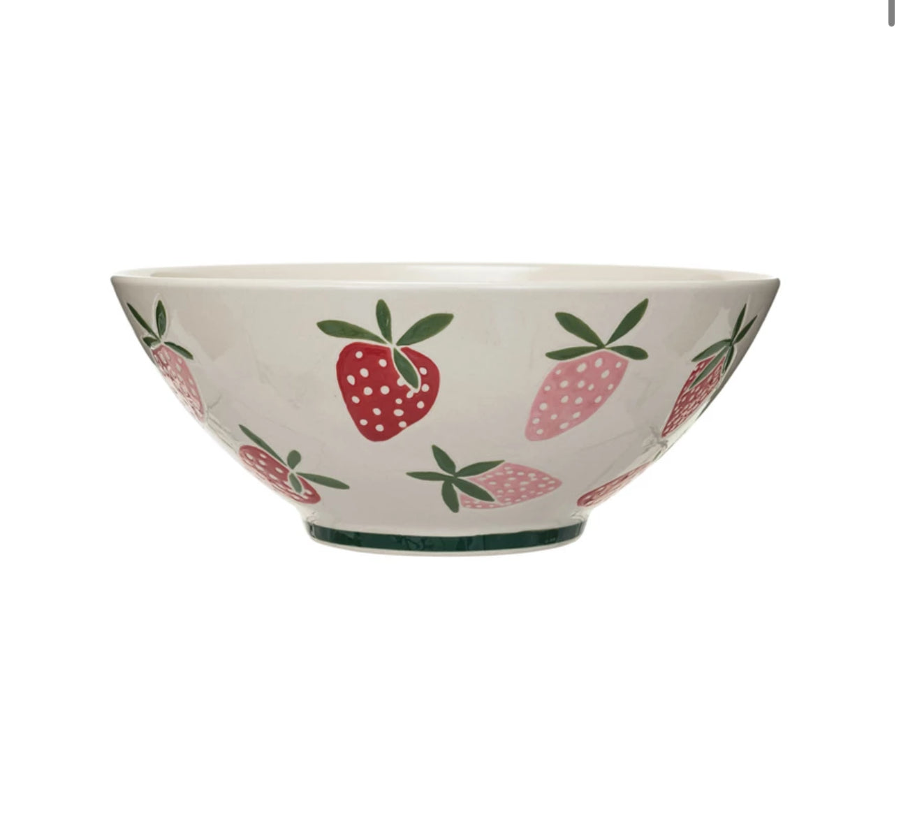 Strawberries Stoneware Bowl