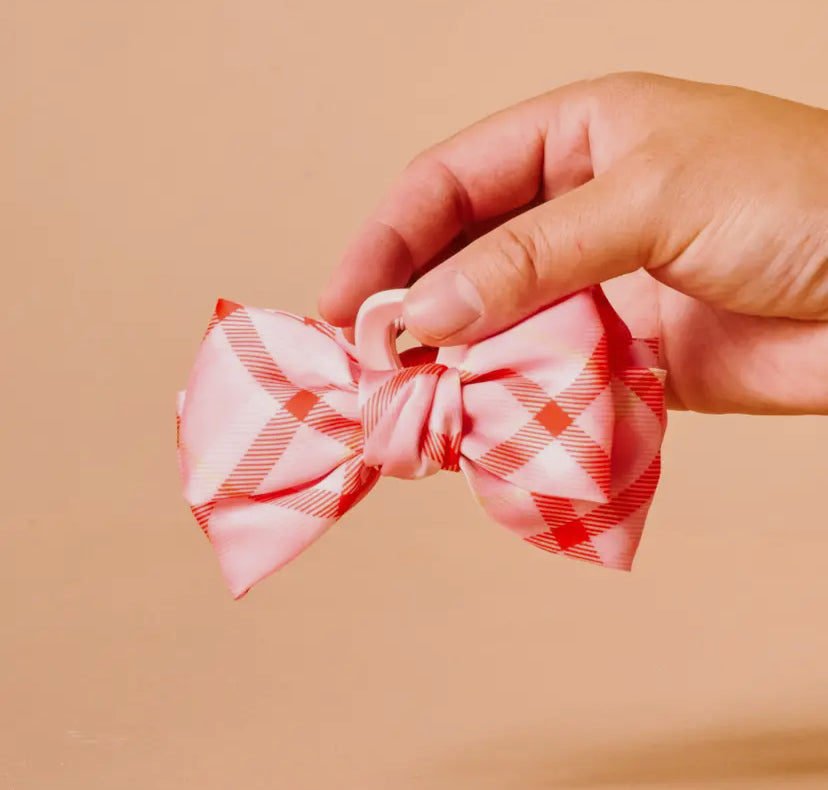 Mini Satin Bow Claw Clip