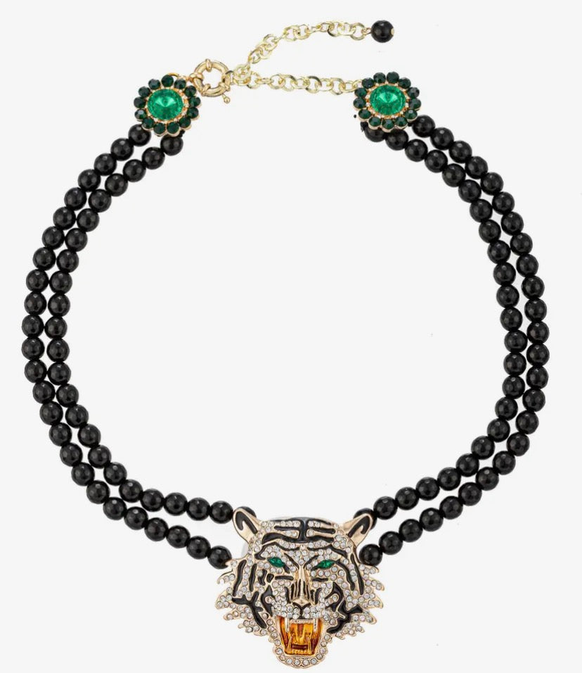 Tiger Head Statement Necklace