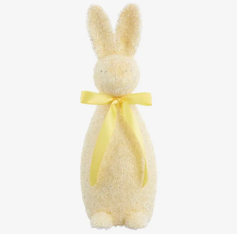 Pastel Beaded Bunny 13.5” - Assorted