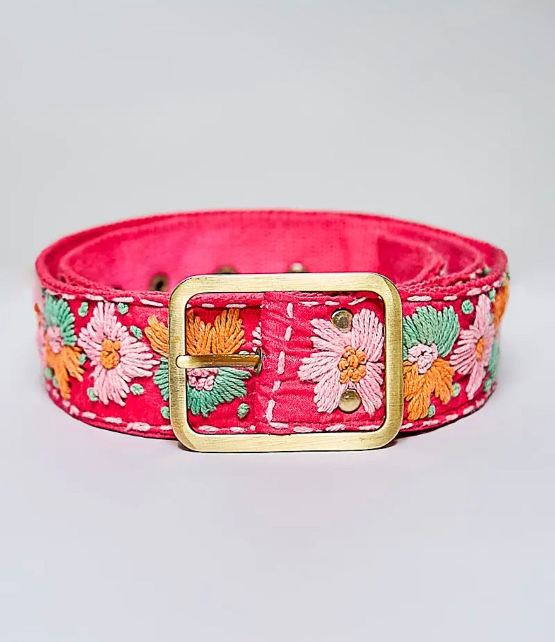 Floral Embroidered Belt (2Colors)