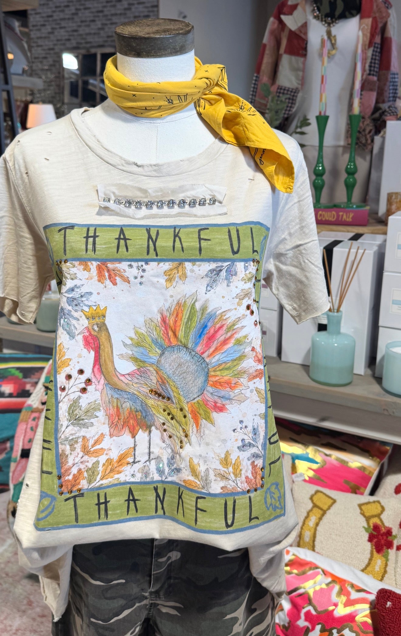 Thankful Turkey Tattered Tee