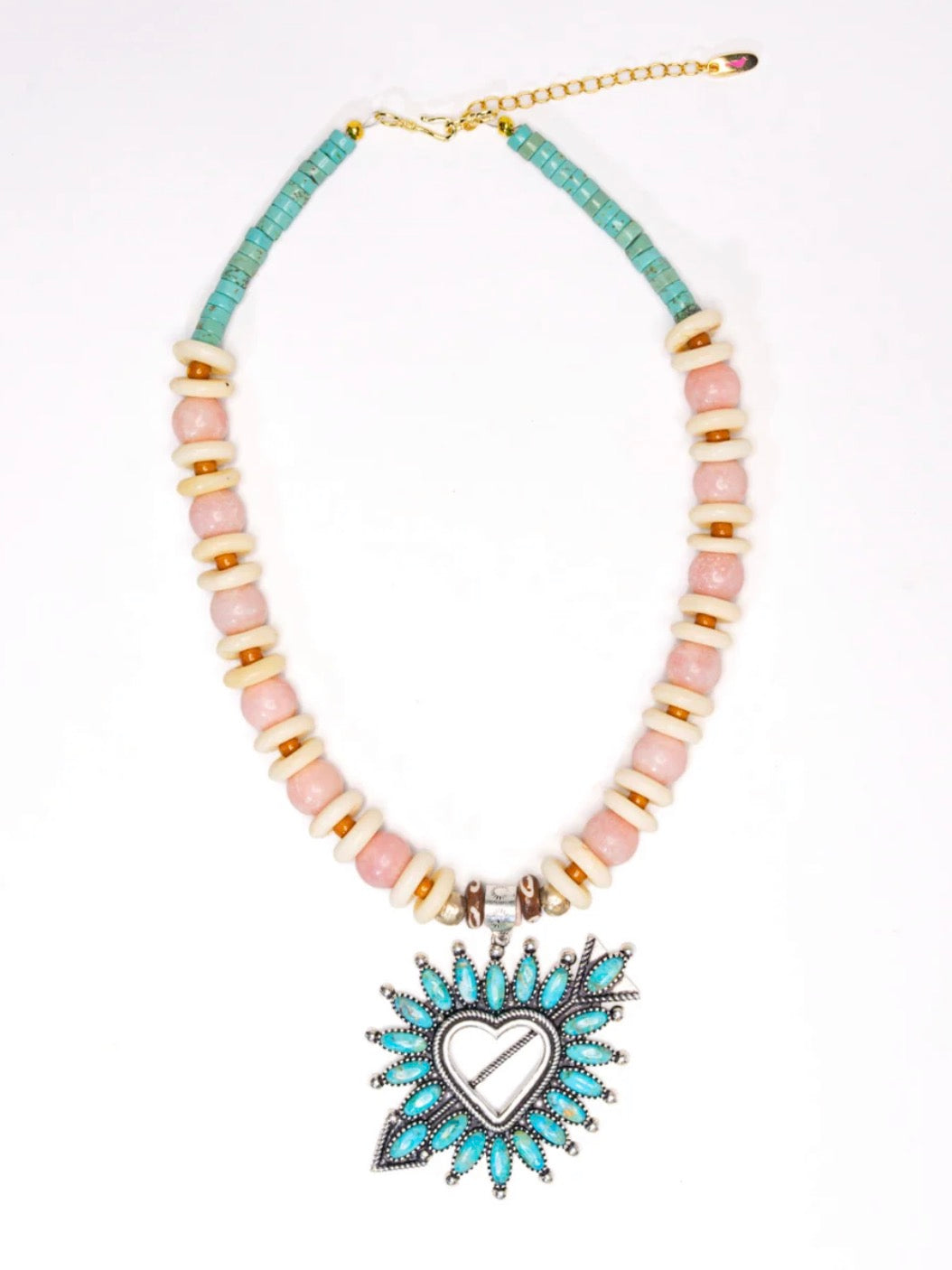 Needlepoint Heart Necklace